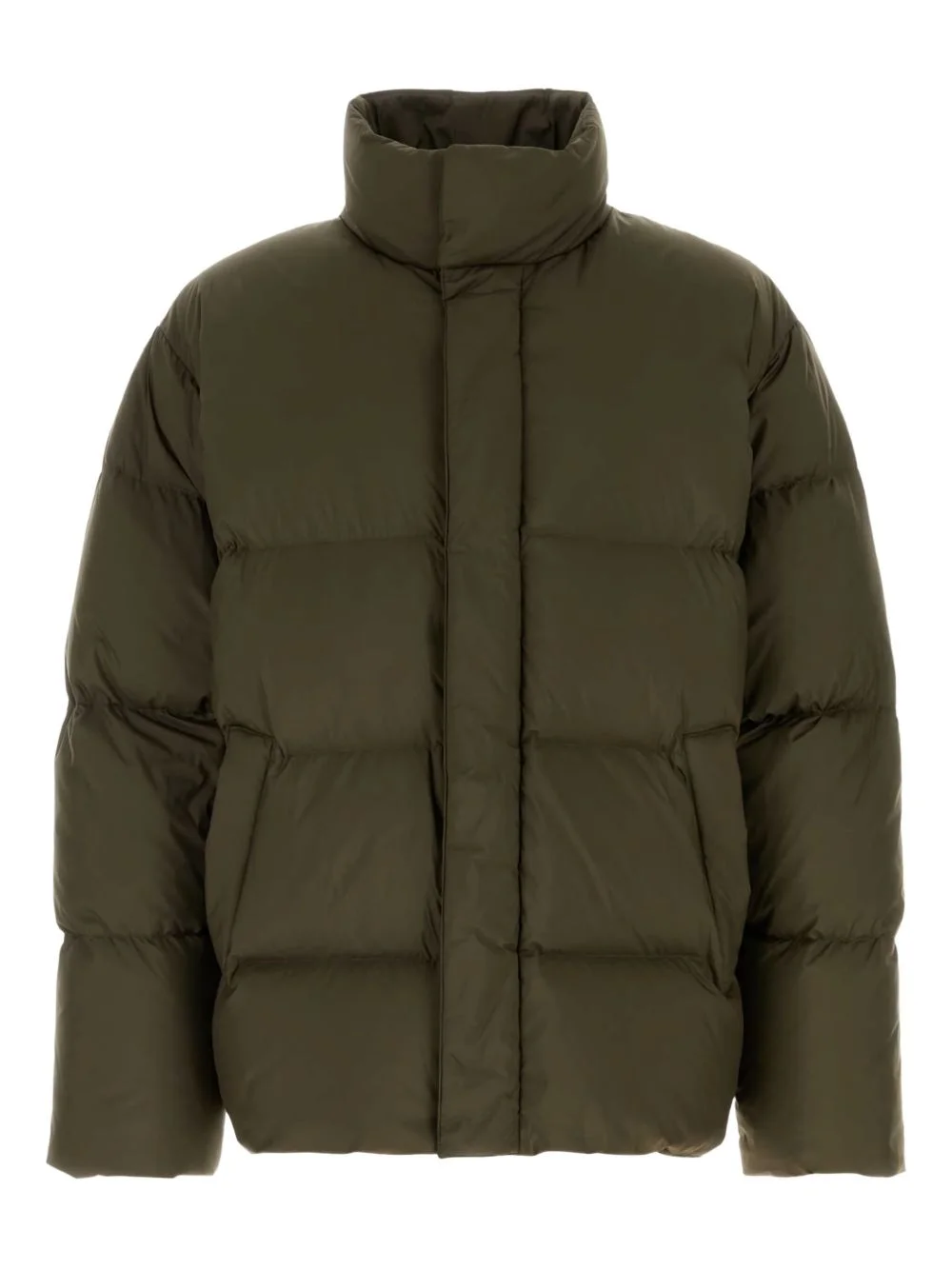 high-neck puffer coat - 1