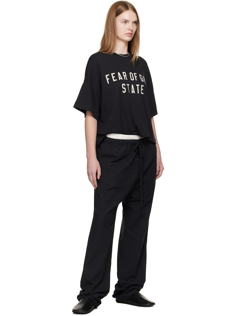 ESSENTIALS Black Relaxed Lounge Pants outlook