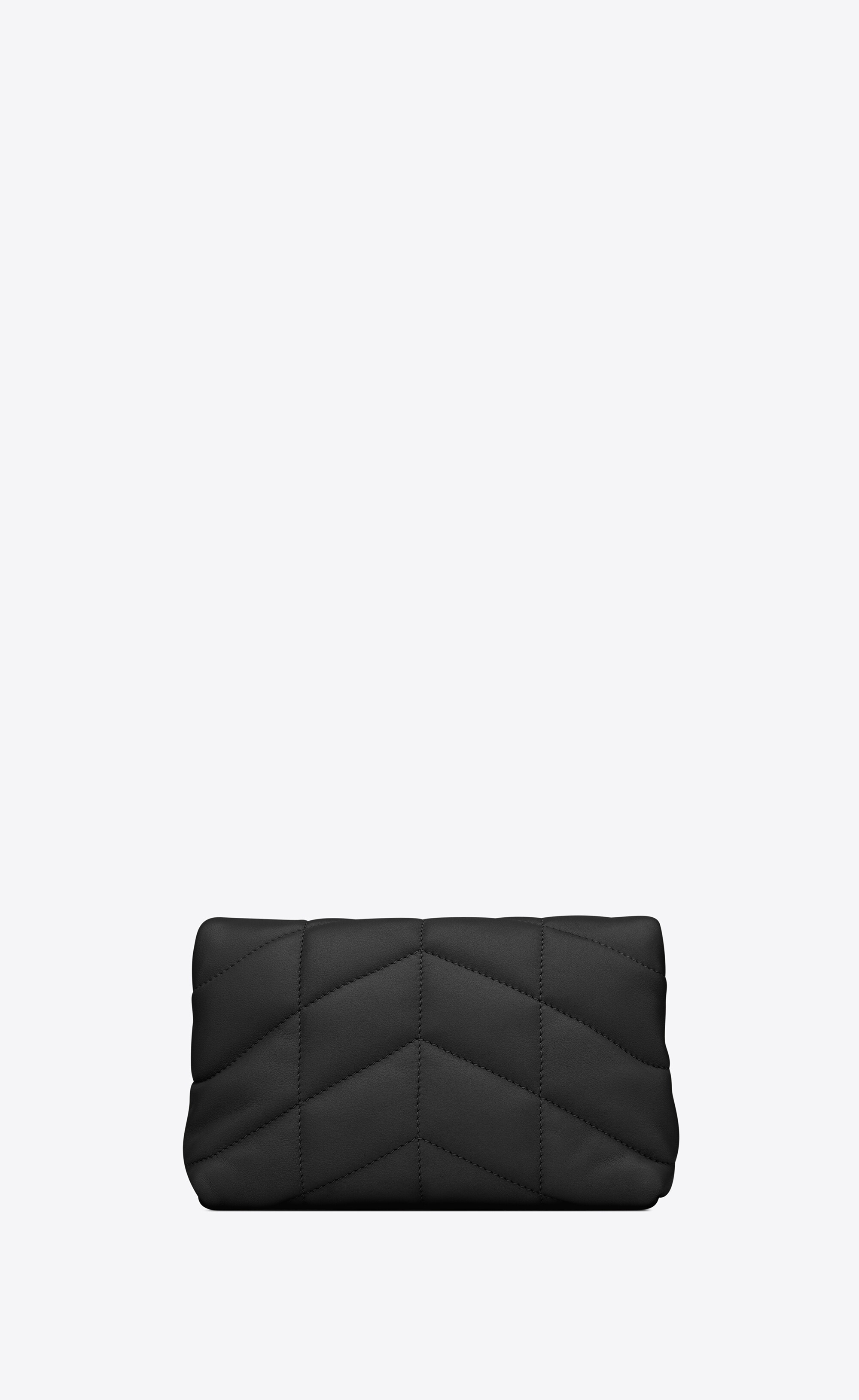 puffer small pouch in quilted lambskin - 3