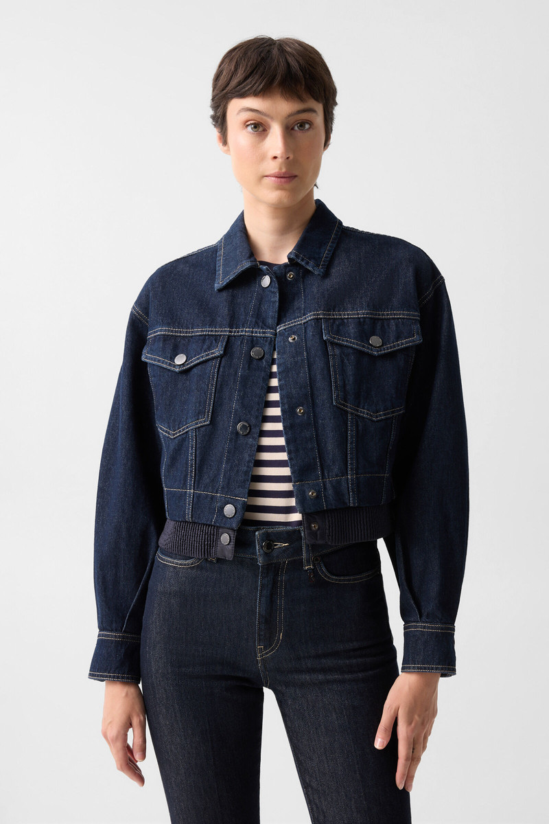 Panya denim jacket in Dark Denim Blue 2