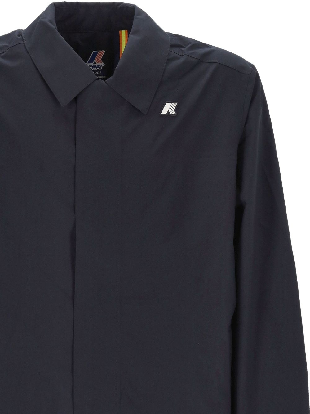 logo-patch trench coat - 2