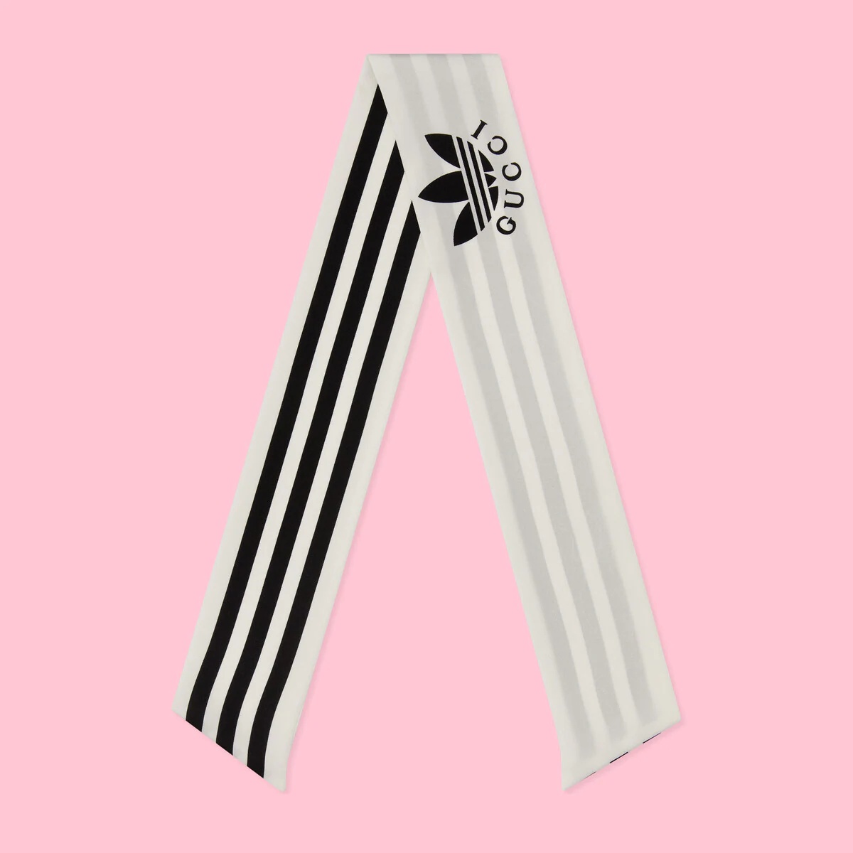 adidas x Gucci striped silk neck bow - 2
