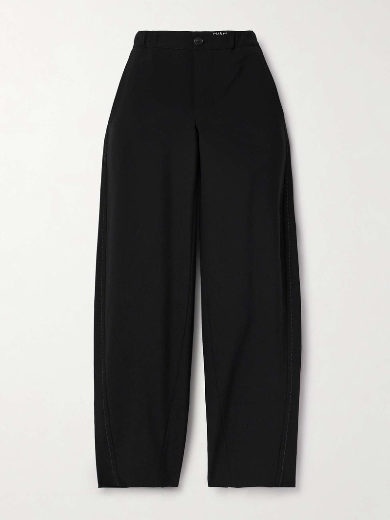 Crepe straight-leg pants - 1