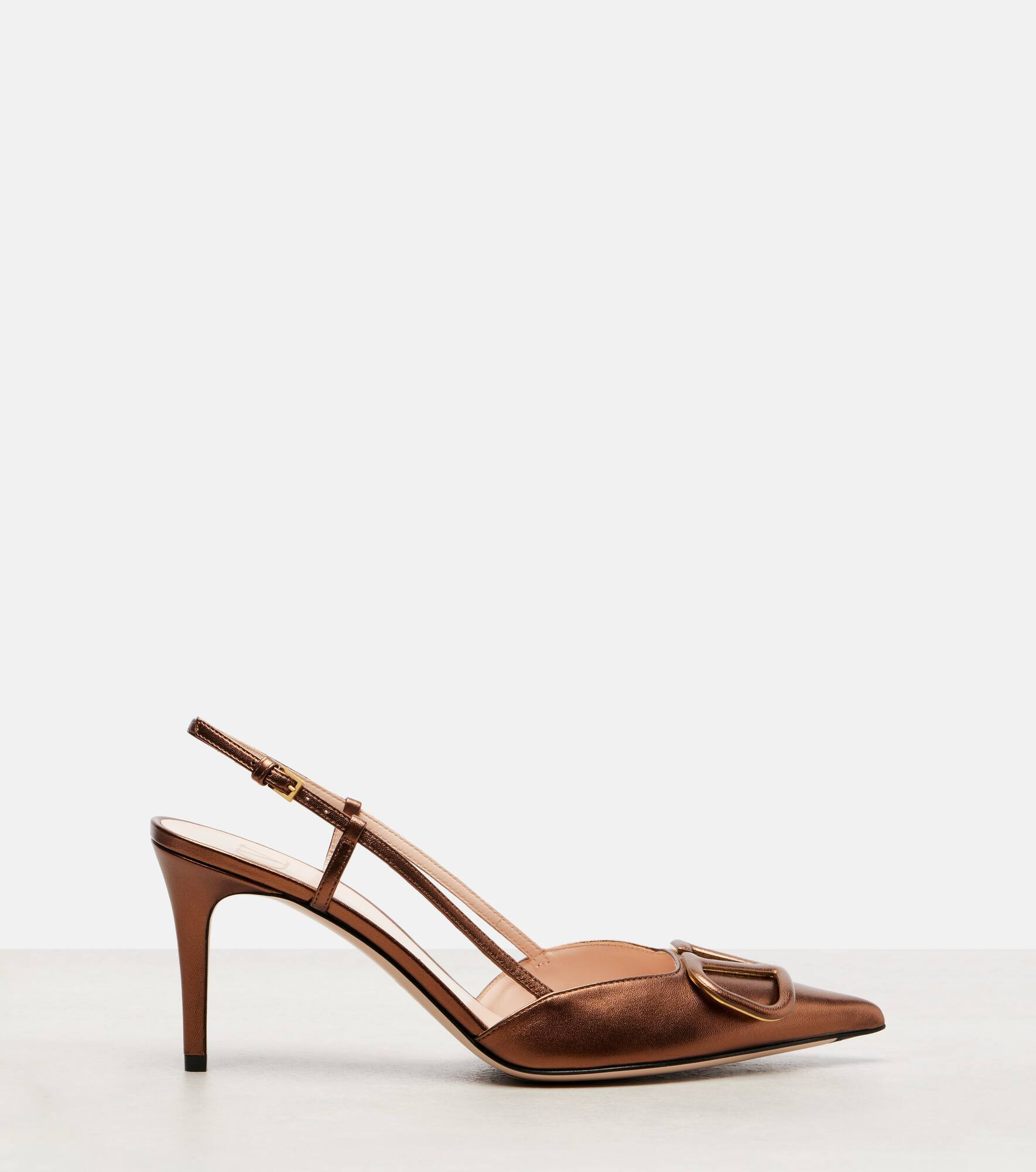 VLogo Signature 80 leather slingback pumps - 4