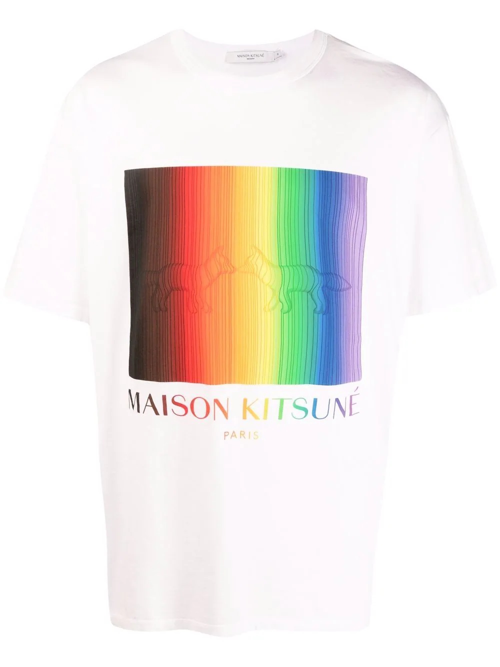 Gradient Rainbow logo-print T-shirt - 1