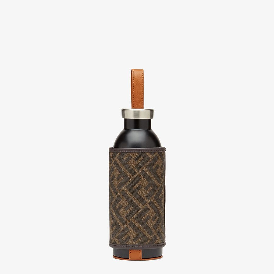 24Bottles® flask with brown fabric cover - 1