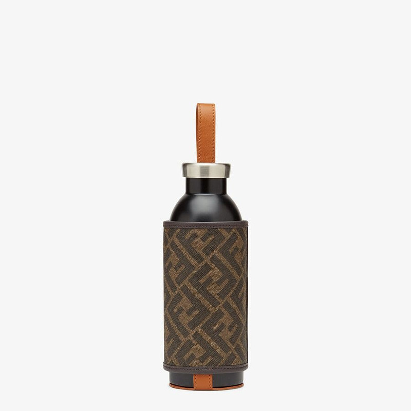 24Bottles® flask with brown fabric cover 1