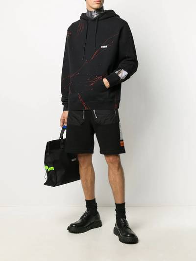 MSGM paint splatter print hoodie outlook