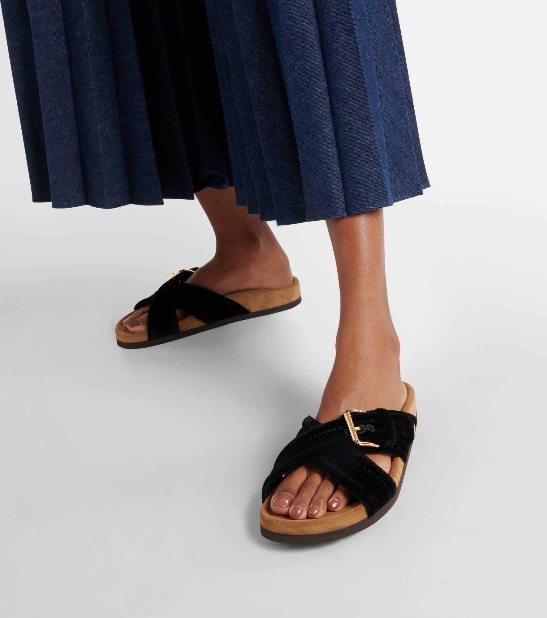 Fussfriend velvet sandals - 4