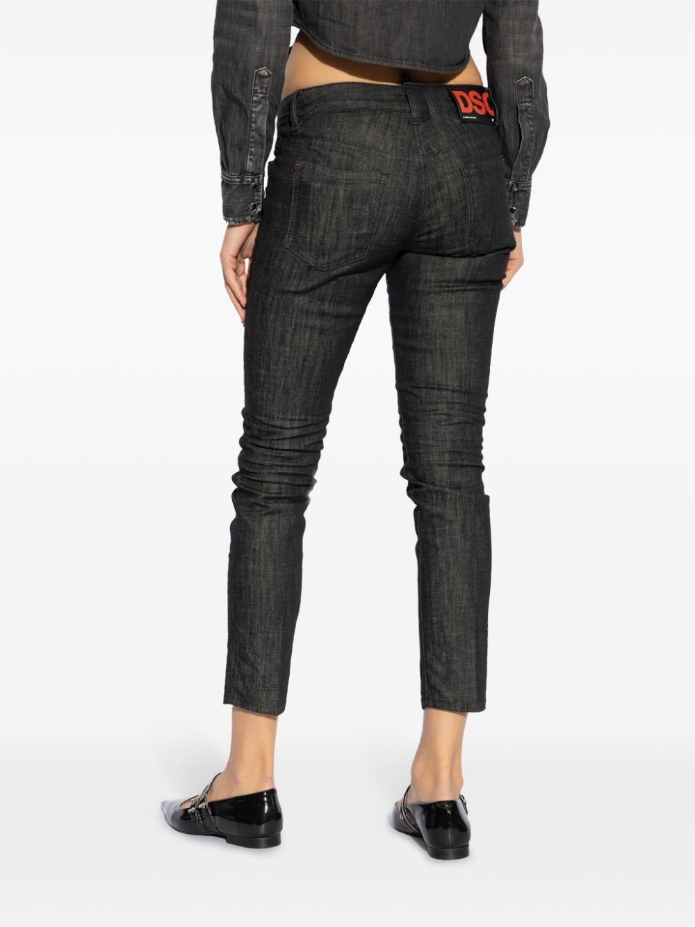 low-rise cropped skinny jeans - 4