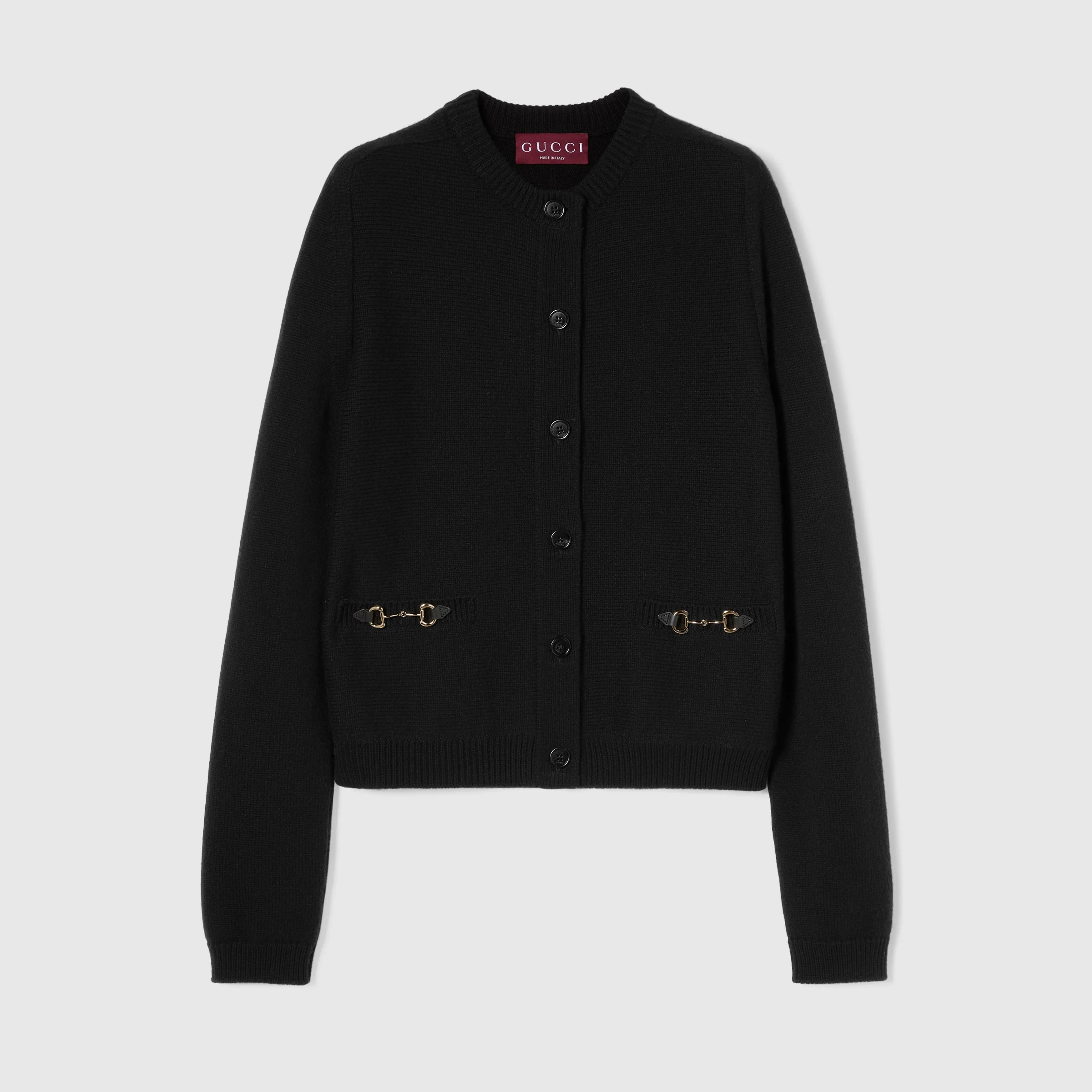 Wool cashmere cardigan with Horsebit - 1