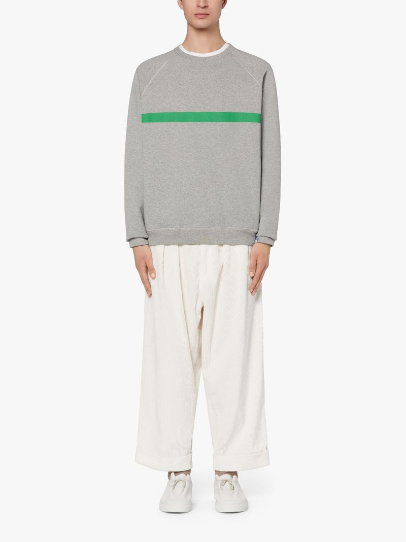Mackintosh GREY X GREEN COTTON CREW NECK SWEATSHIRT | GJM-207 outlook
