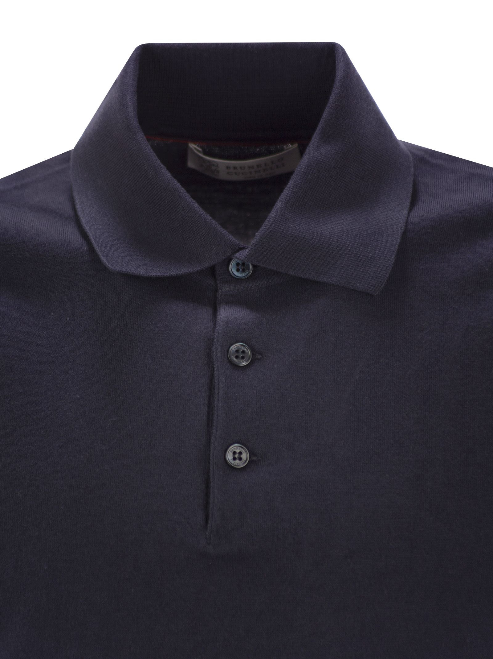 Brunello Cucinelli Men Lightweight Cotton Knit Polo Shirt - 4