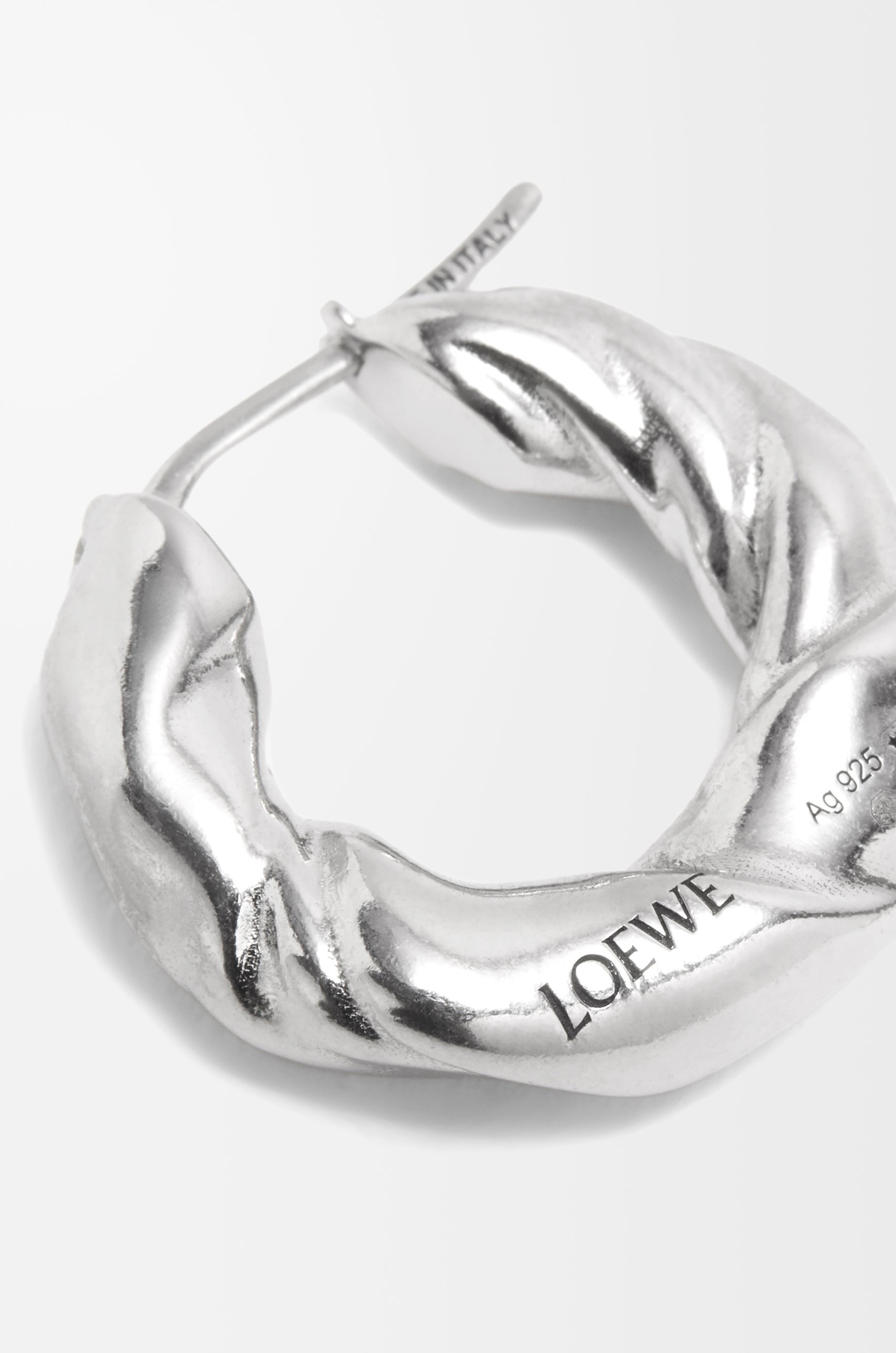 Nappa twist earrings in sterling silver - 3