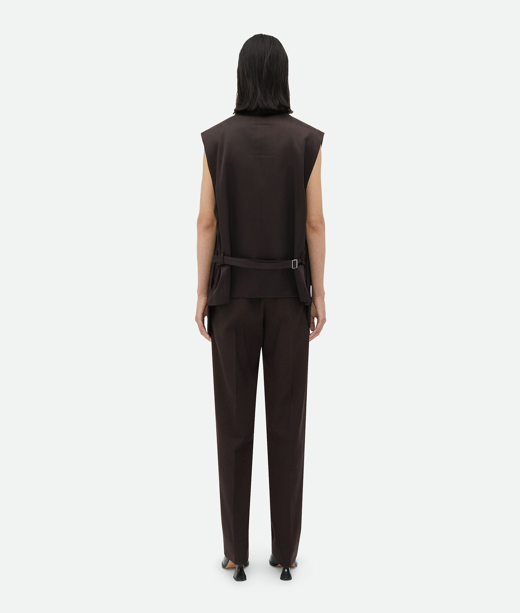 Structured Cotton Melange Double Gilet - 3