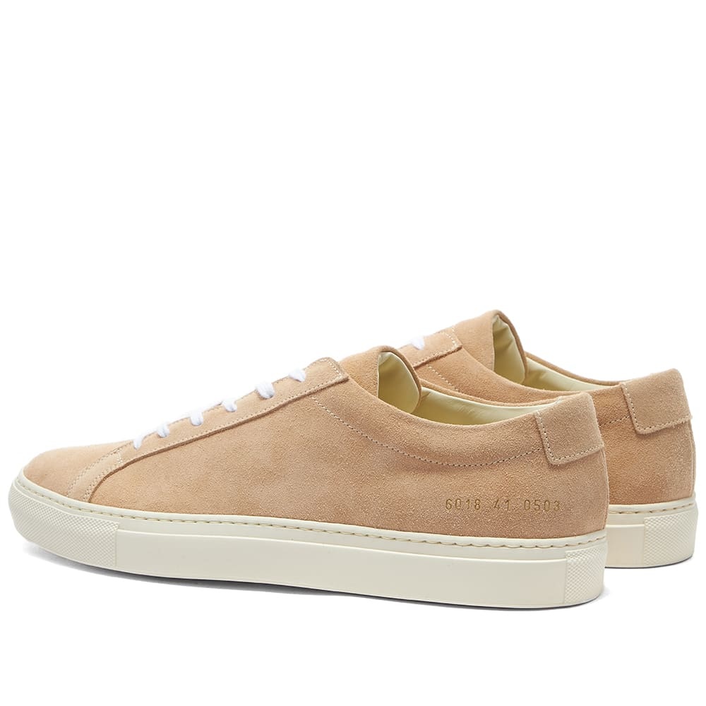 Common Projects Original Achilles Low Suede Contrast Sole - 3