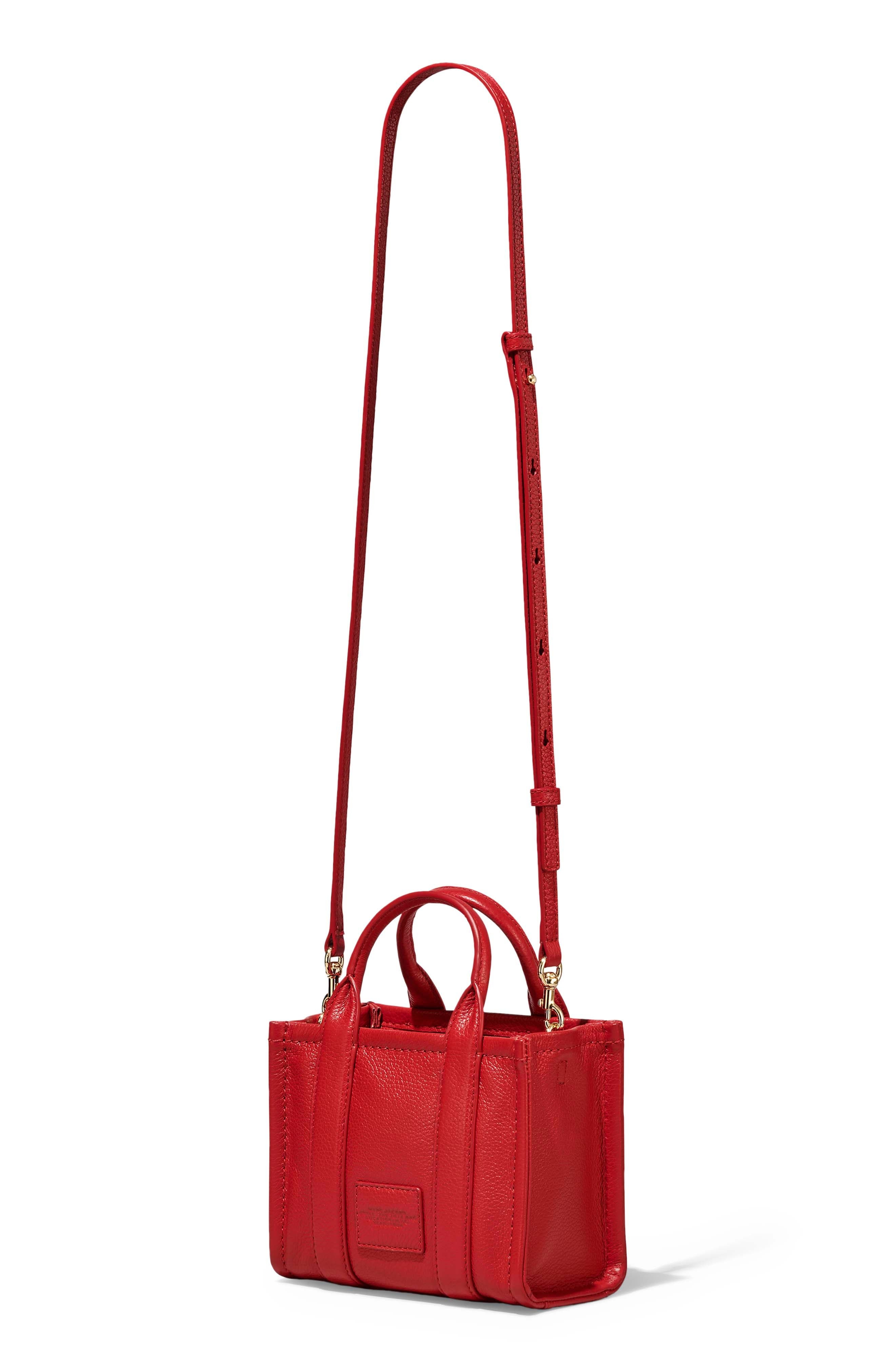 Marc Jacobs The Leather Crossbody Tote Bag in True Red at Nordstrom - 6