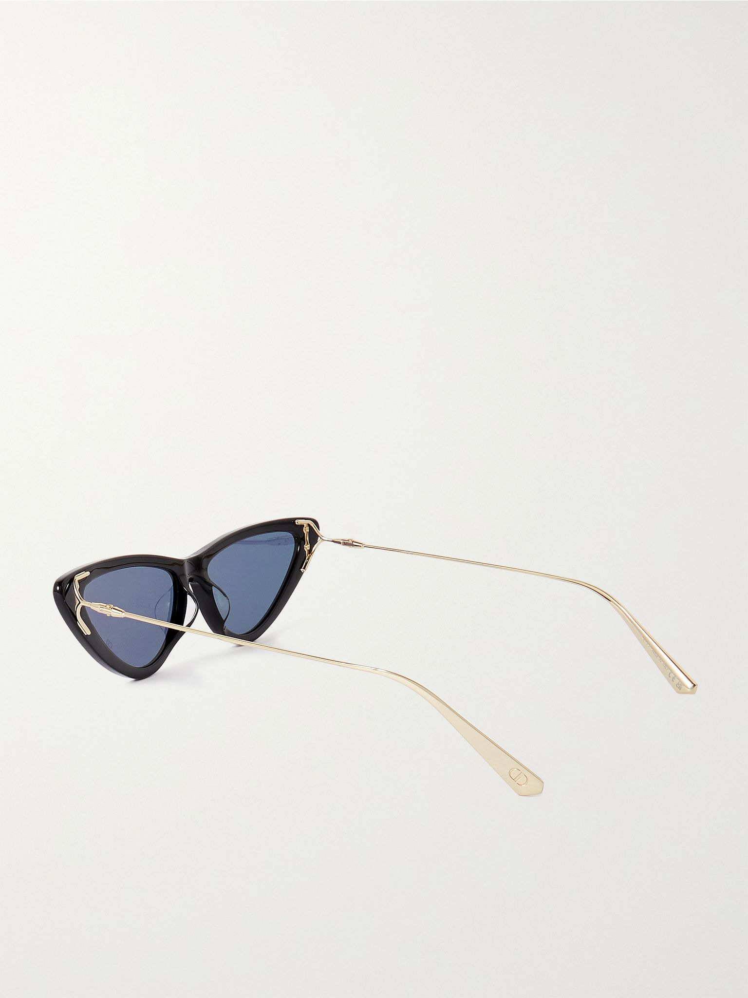 MissDior B4U cat-eye acetate and gold-tone sunglasses Black - 3