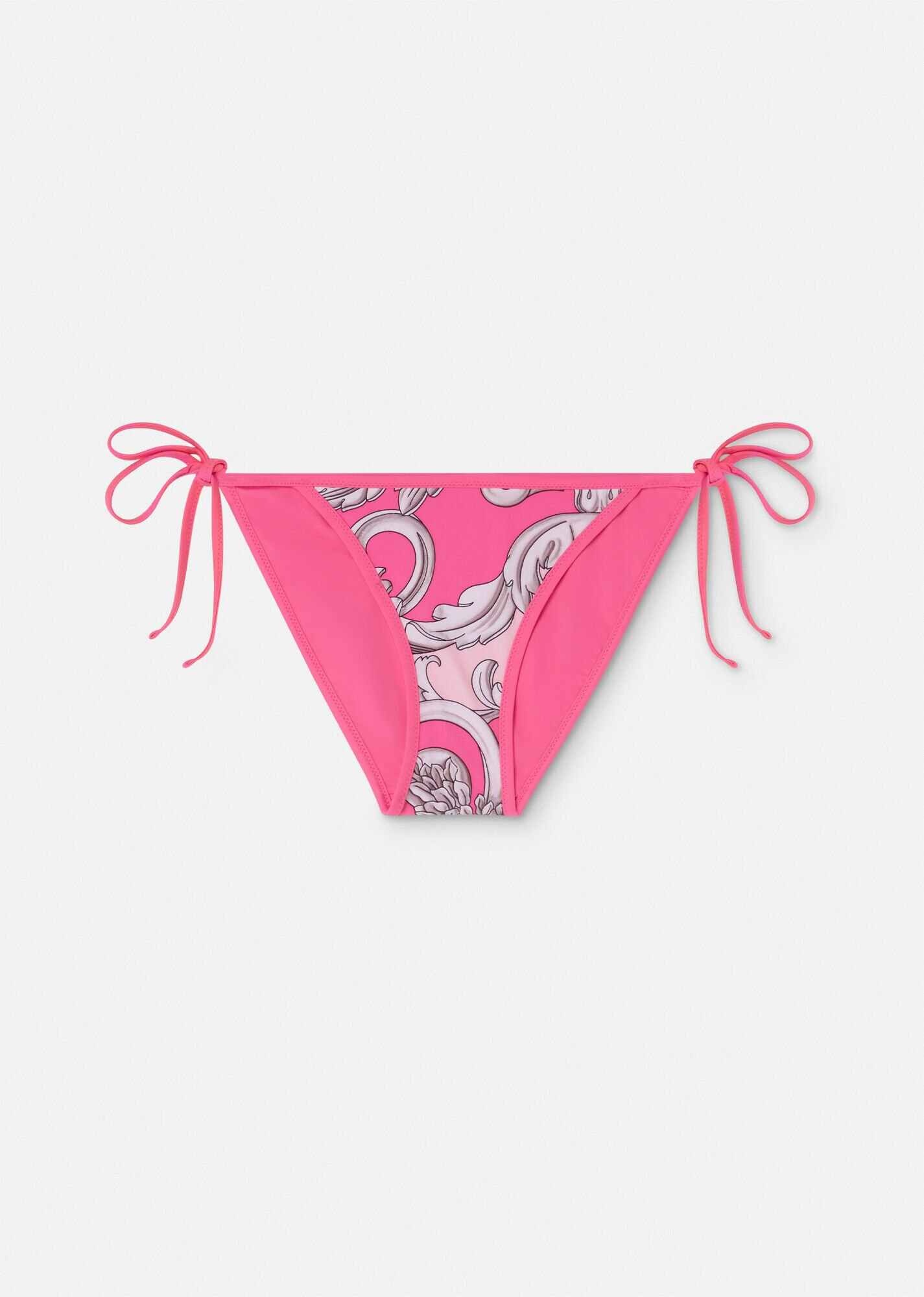 Silver Baroque Reversible Bikini Bottoms - 1