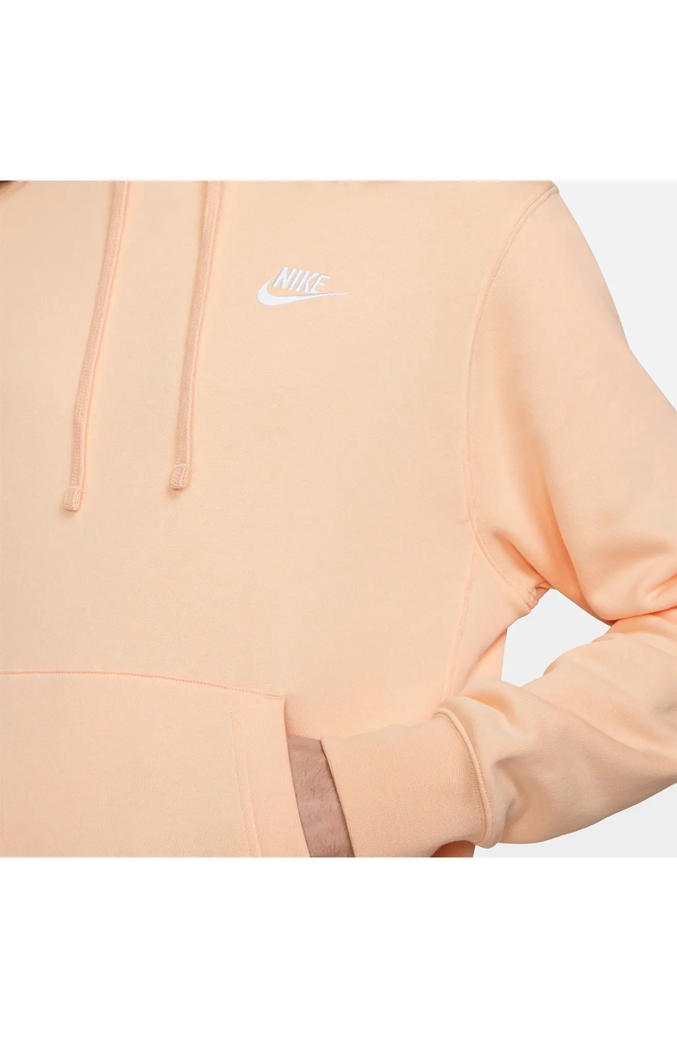 Sportswear Club Hoodie in Ice Peach/Ice Peach/White - 3