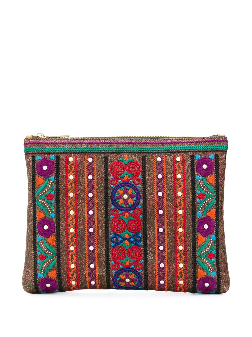 embroidered make-up bag - 1