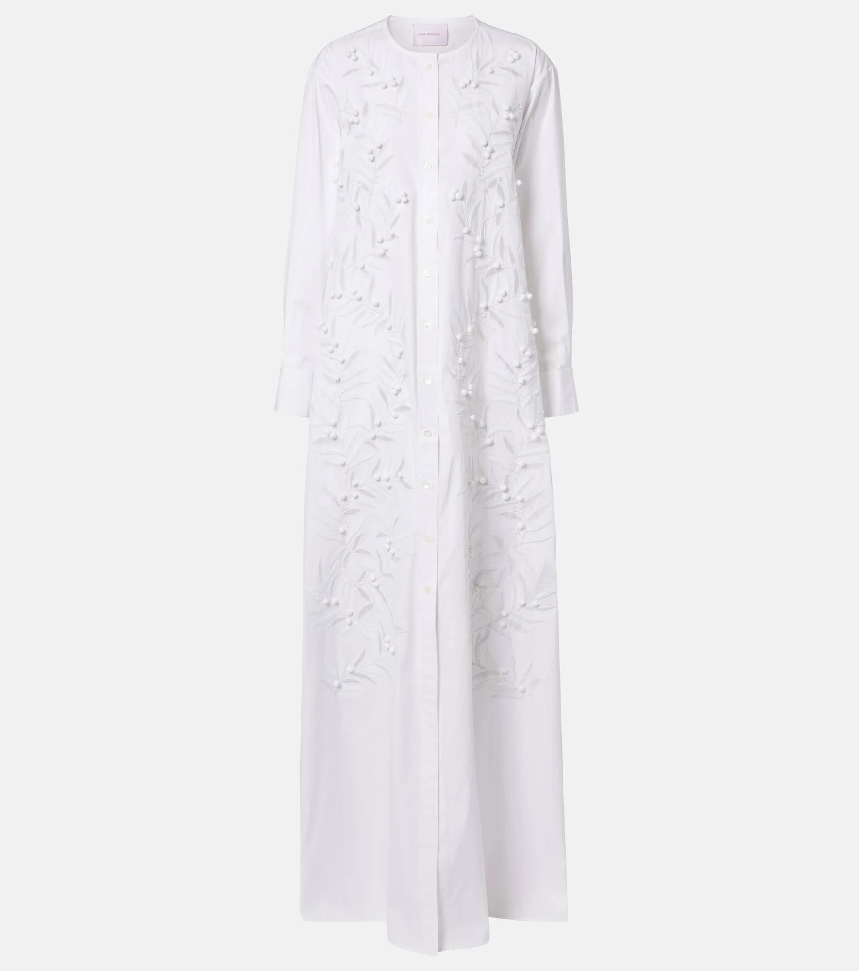 Embroidered cotton-blend gown - 1