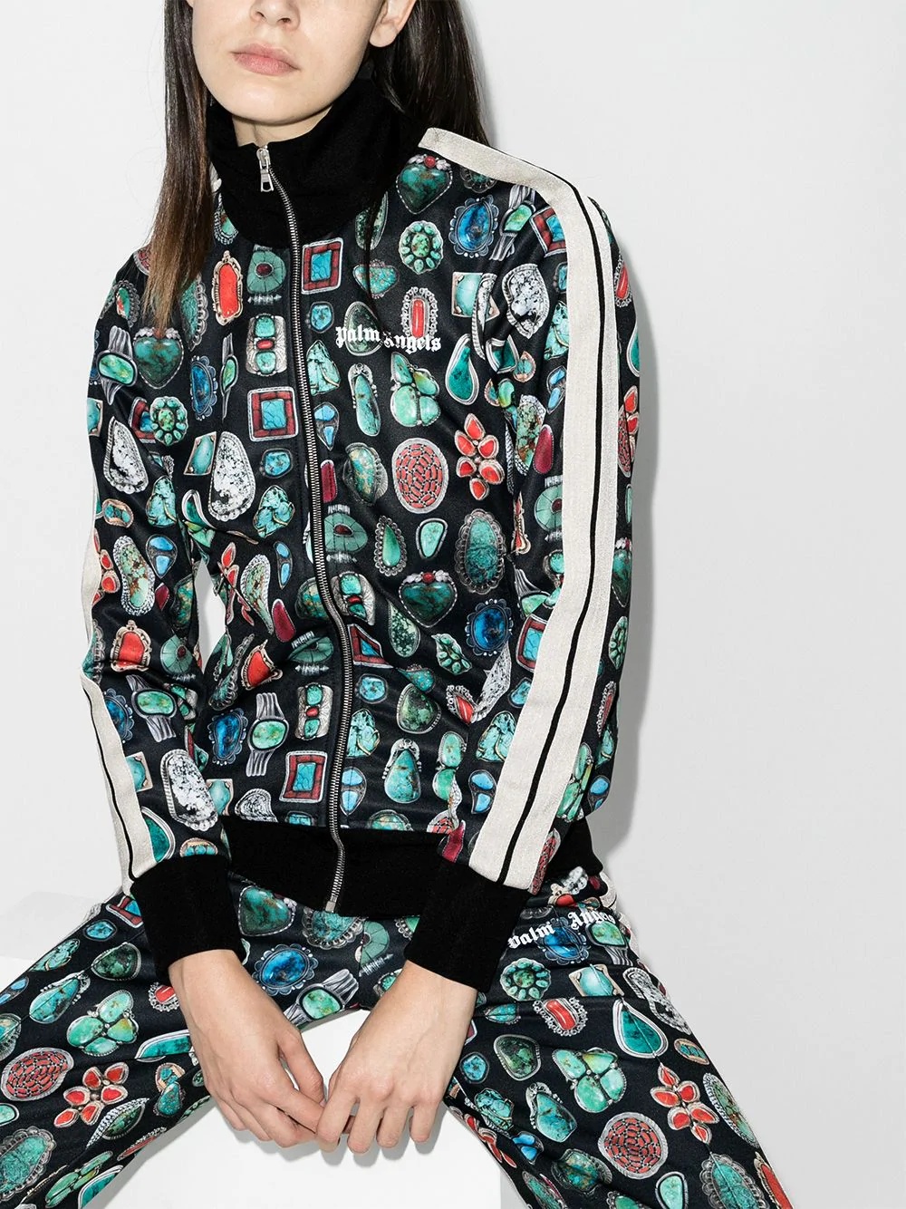 jewel pattern track jacket - 2