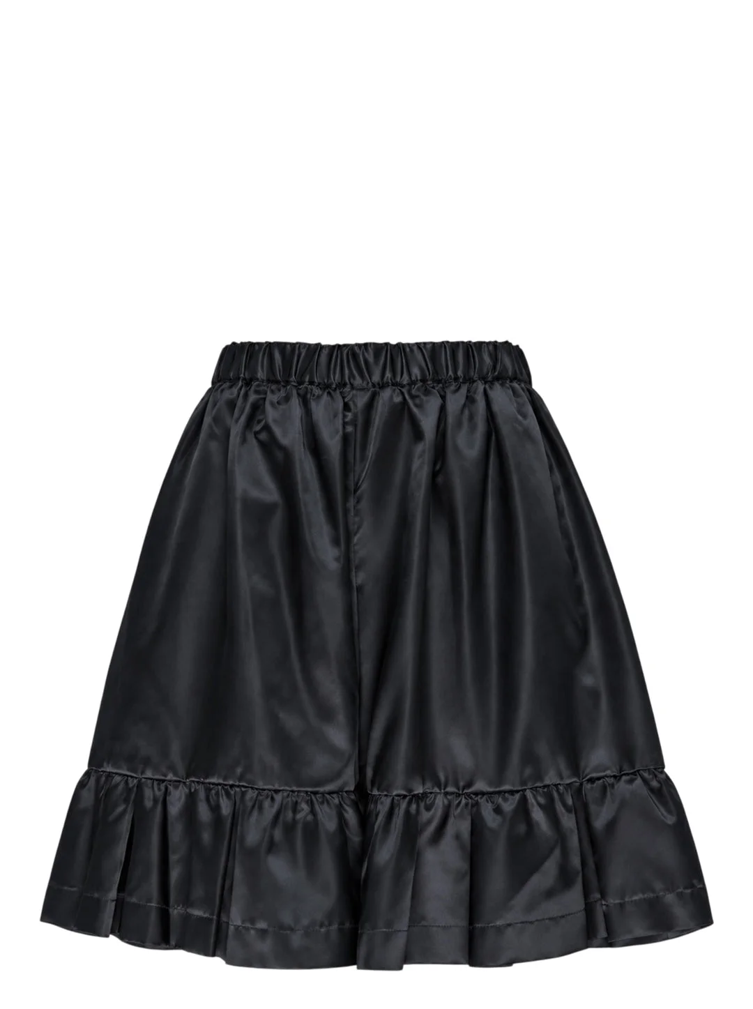 Satin Layered Hem Shorts - 1