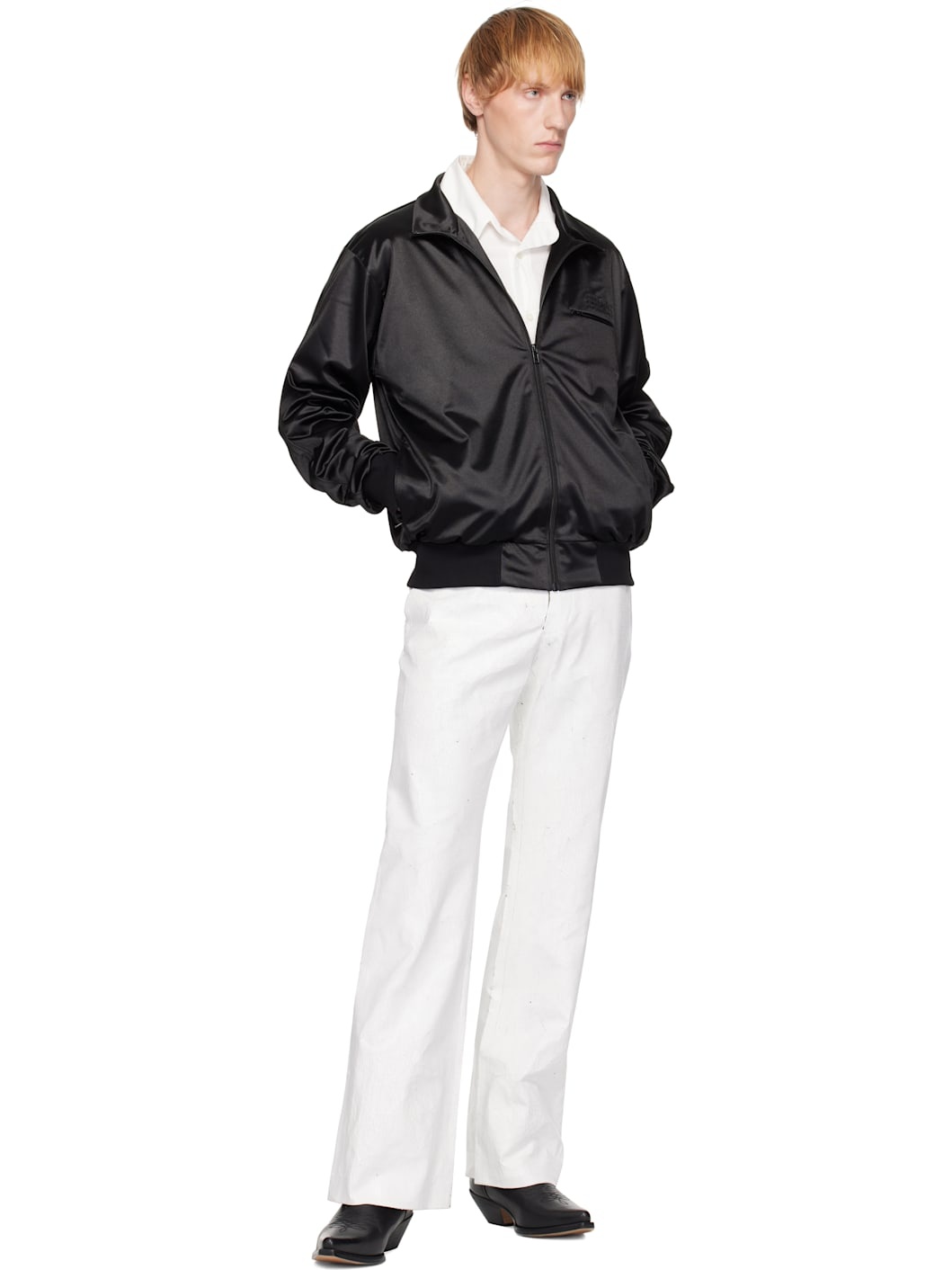 Black Embroidered Track Jacket - 4