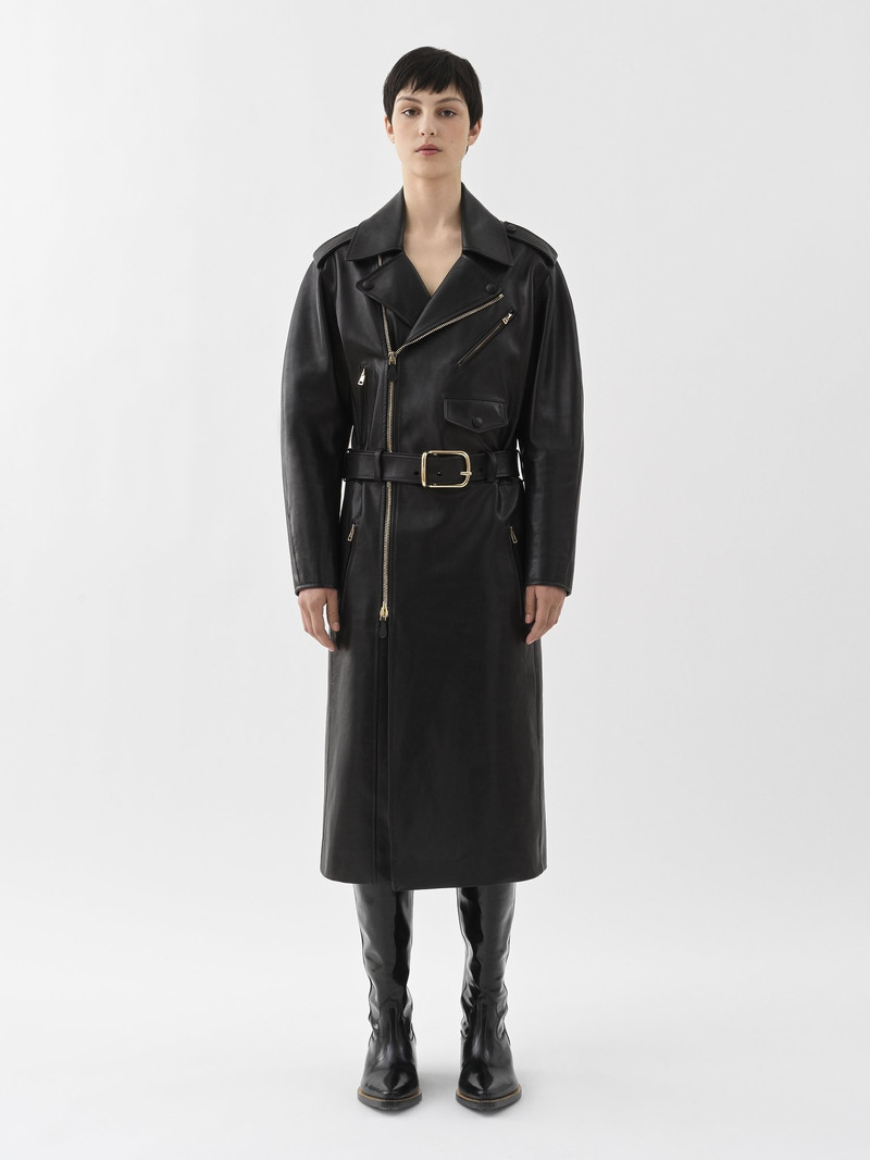 Chloé LONG BIKER COAT outlook