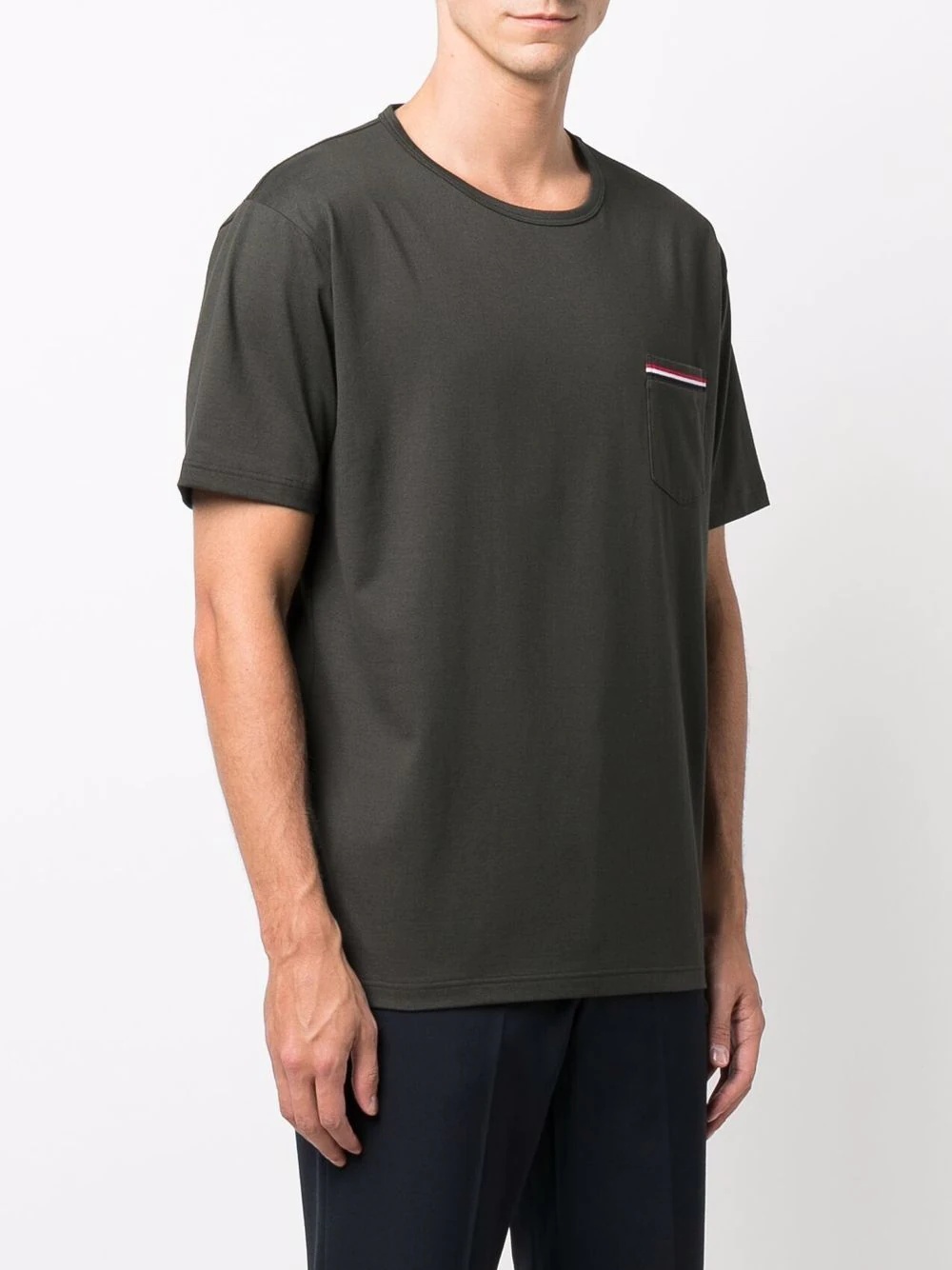 RWB-stripe cotton T-shirt - 3