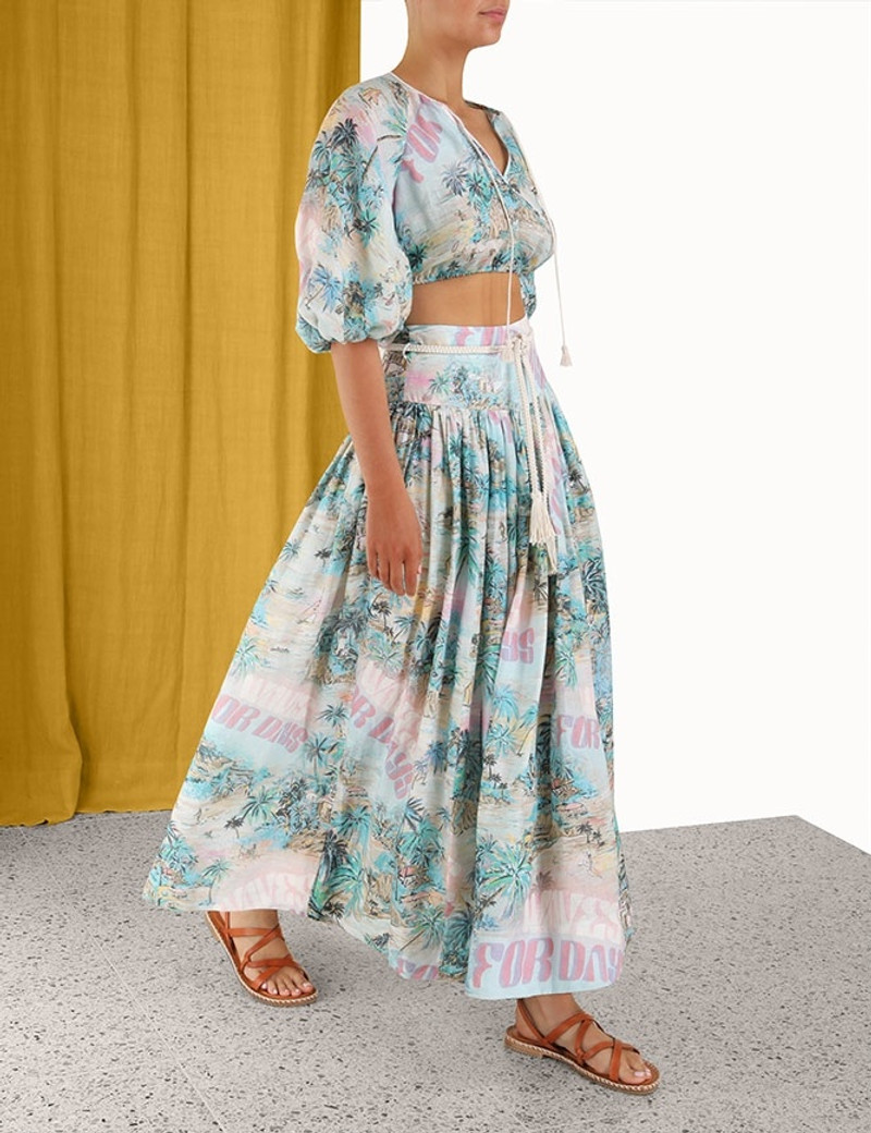 VACAY PUFF SLEEVE CROP TOP 3
