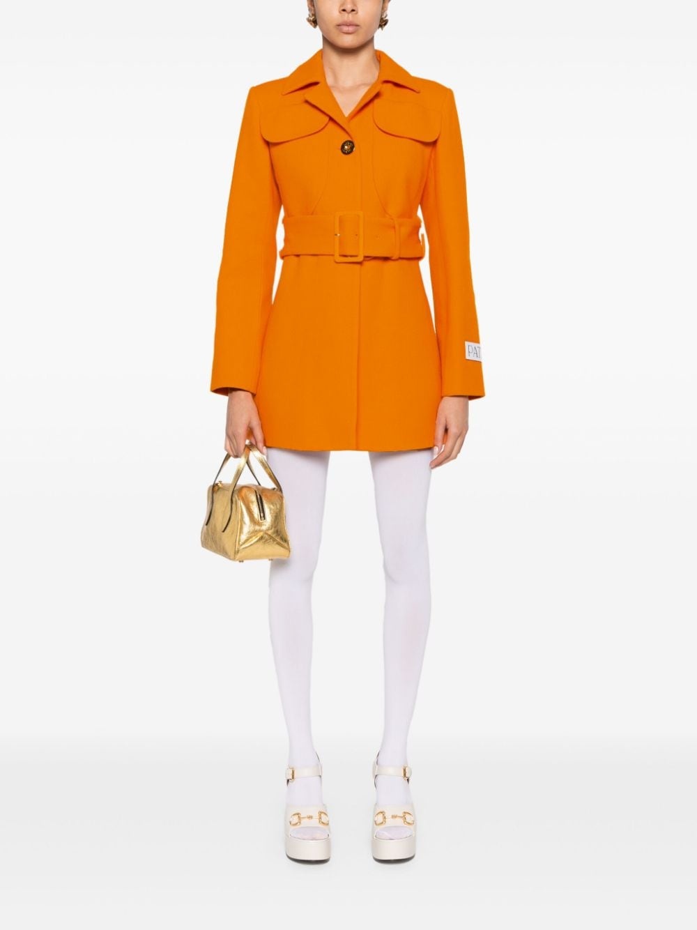 belted virgin wool blazer - 2