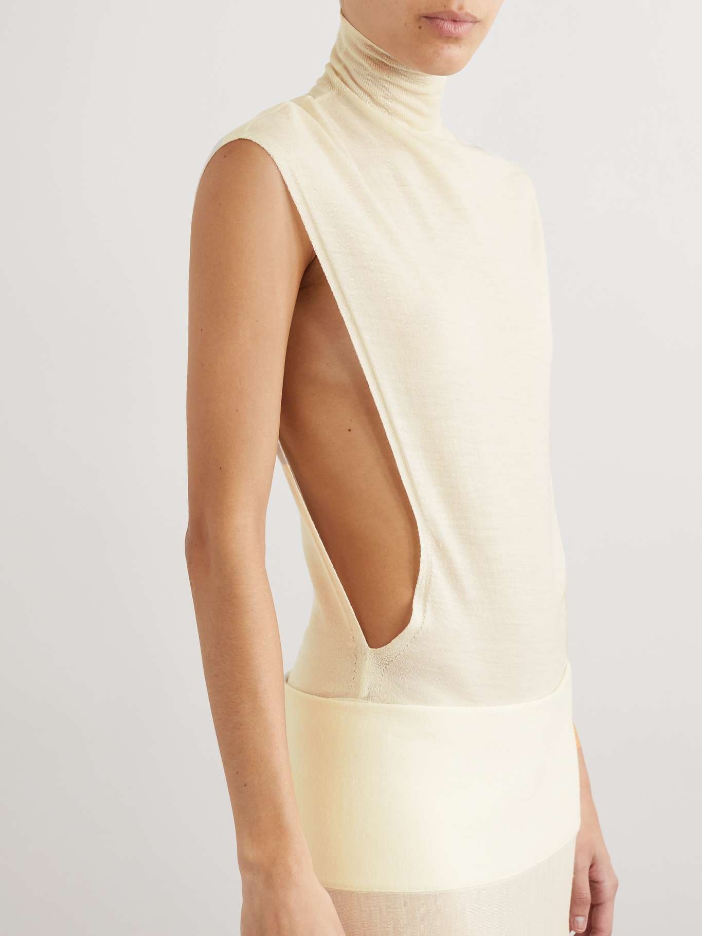 Wool-blend turtleneck bodysuit - 3