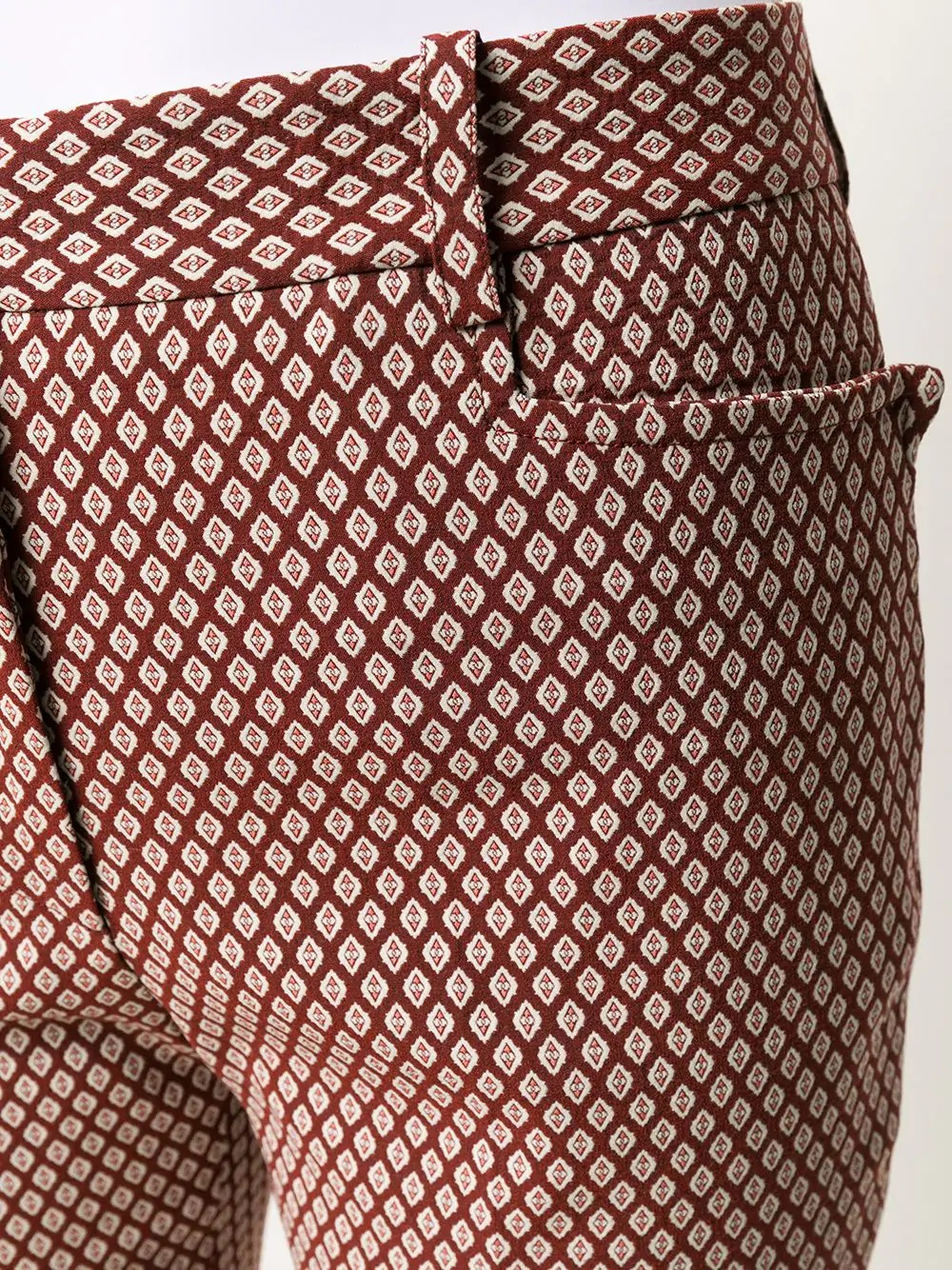 geometric pattern flared trousers - 5