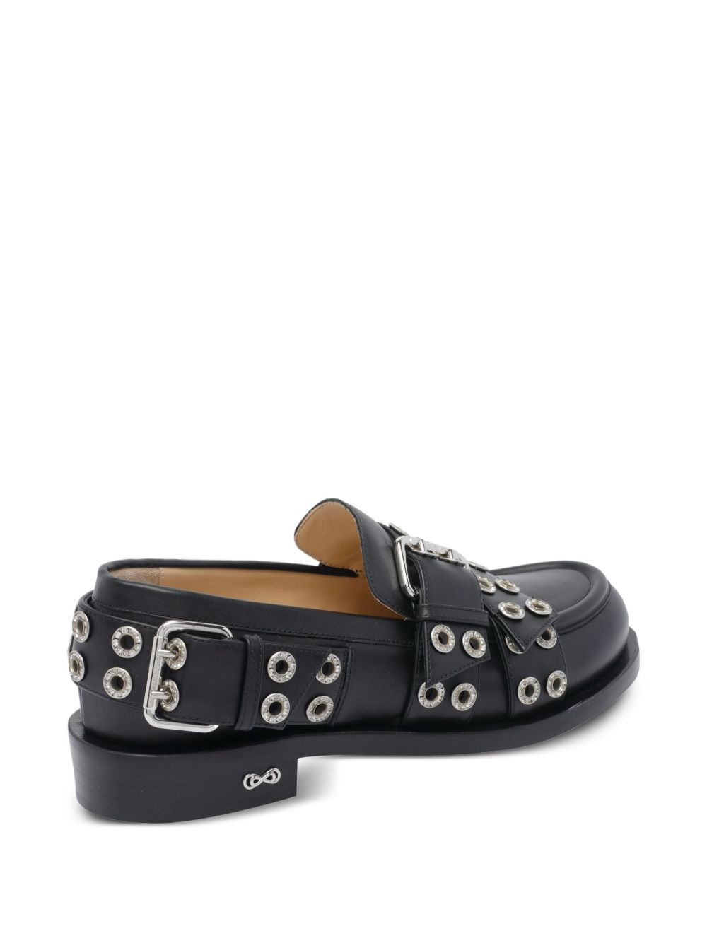 30mm buckle-detail eyelet loafers - 4