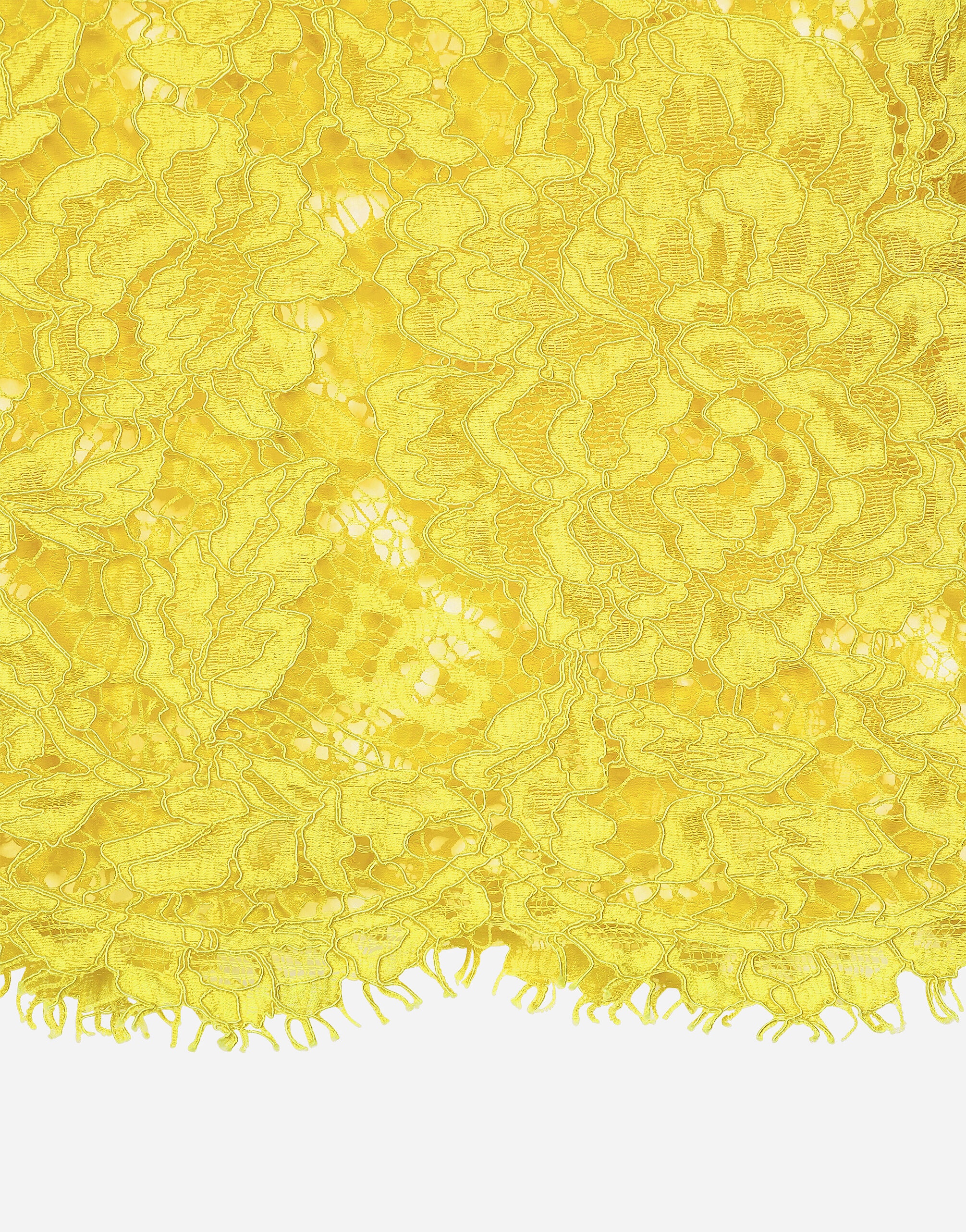 Branded floral cordonetto lace top - 6