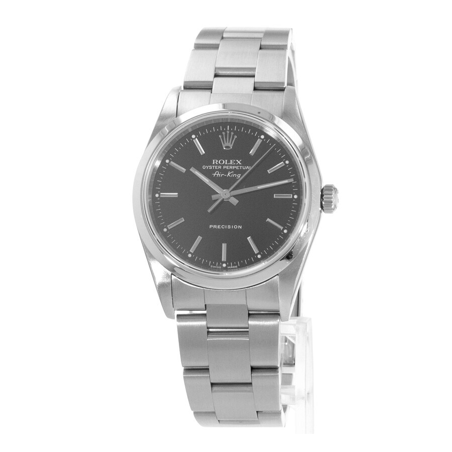 Pre-owned Rolex Air King Automatic Chronometer Black Dial Men's Watch 14000 BKSO - 3