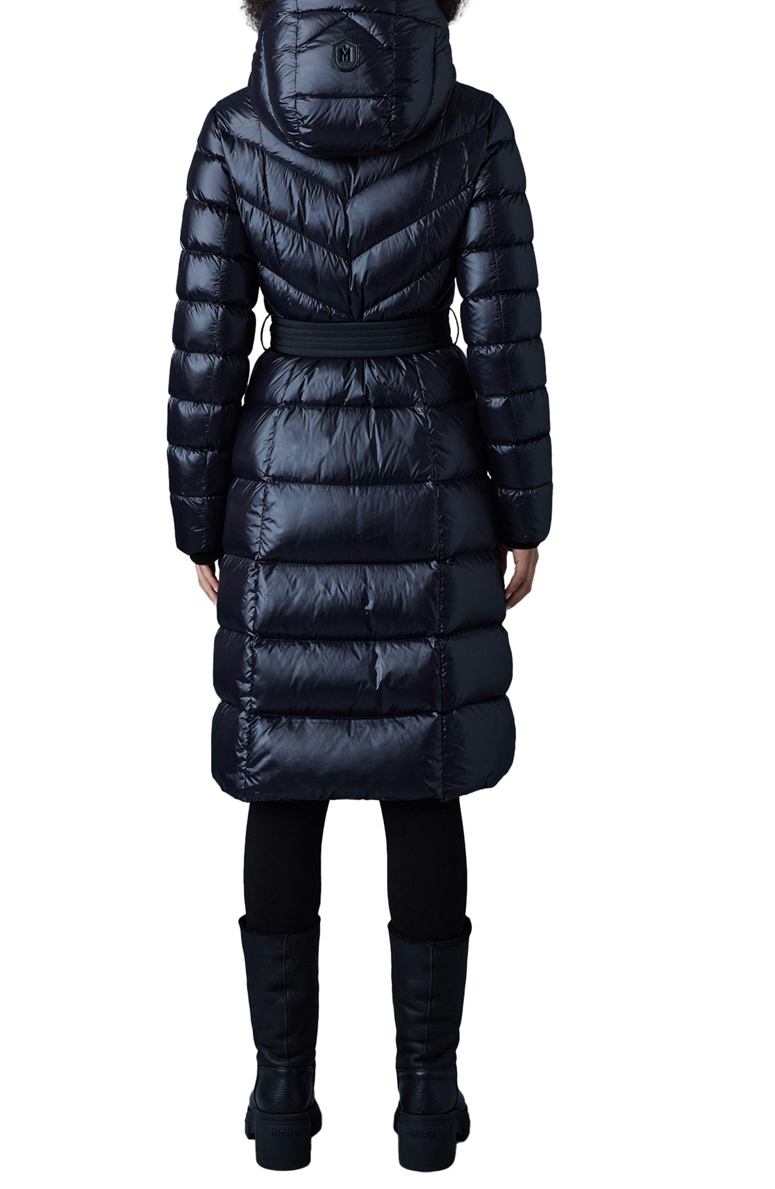 Mackage Coralia Water Resistant Hooded 800 Fill Power Down Coat in Black at Nordstrom - 2
