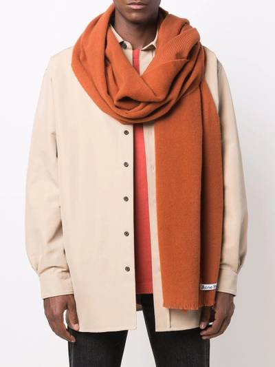 Acne Studios fine-knit wool scarf outlook