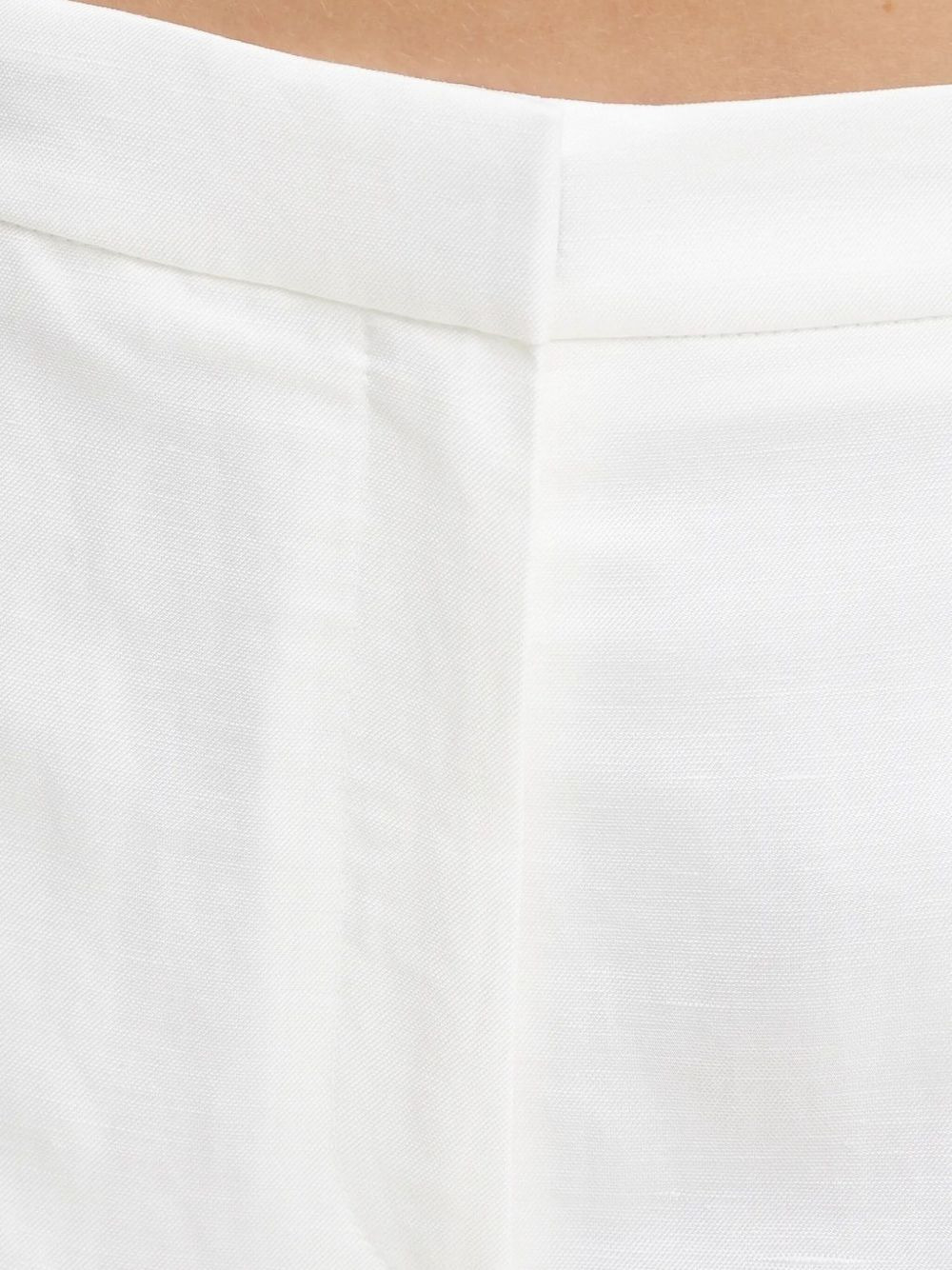 elastic-waist linen shorts - 3