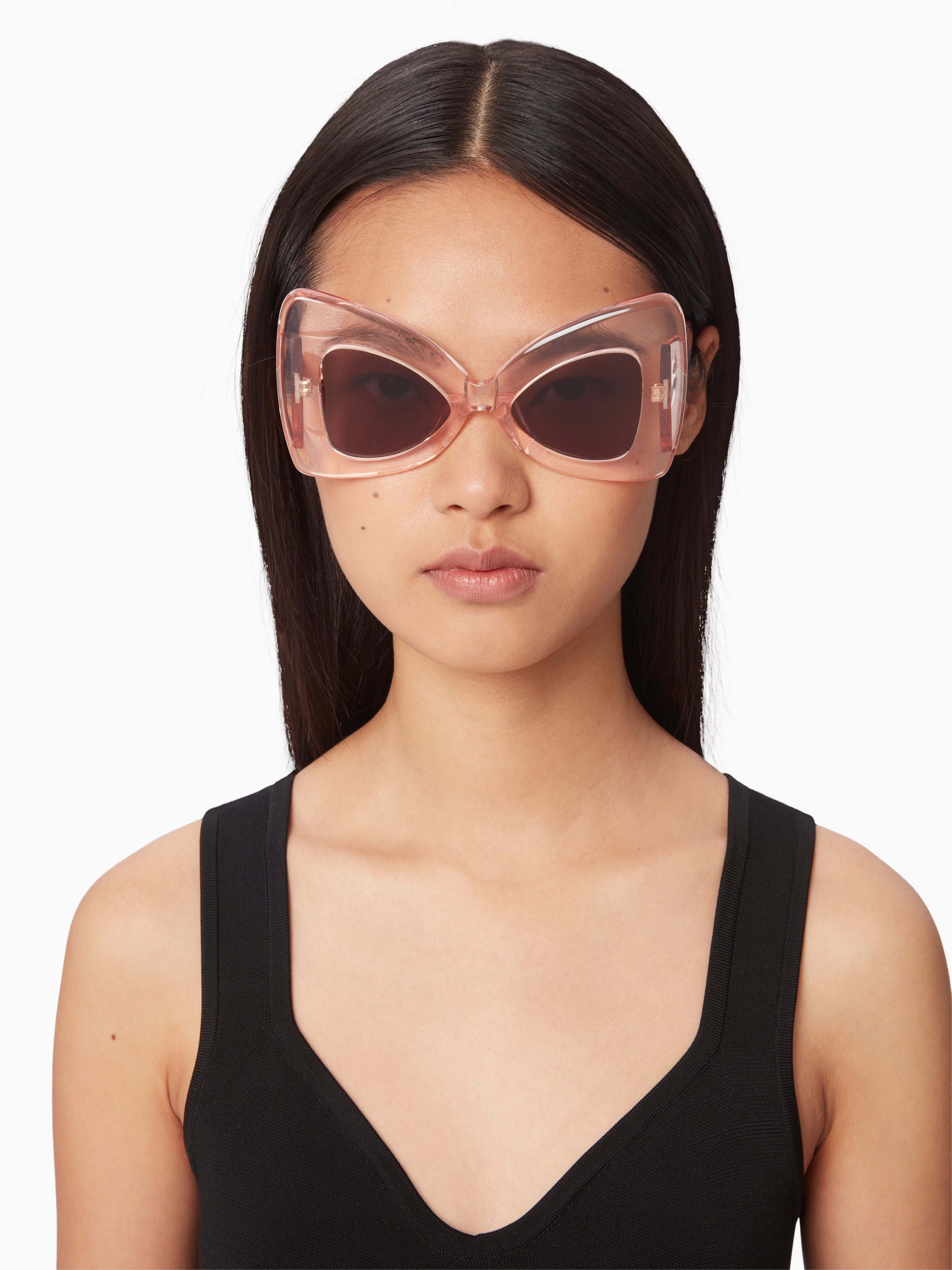 Precious butterfly shiny transparent Sunglasses - 2