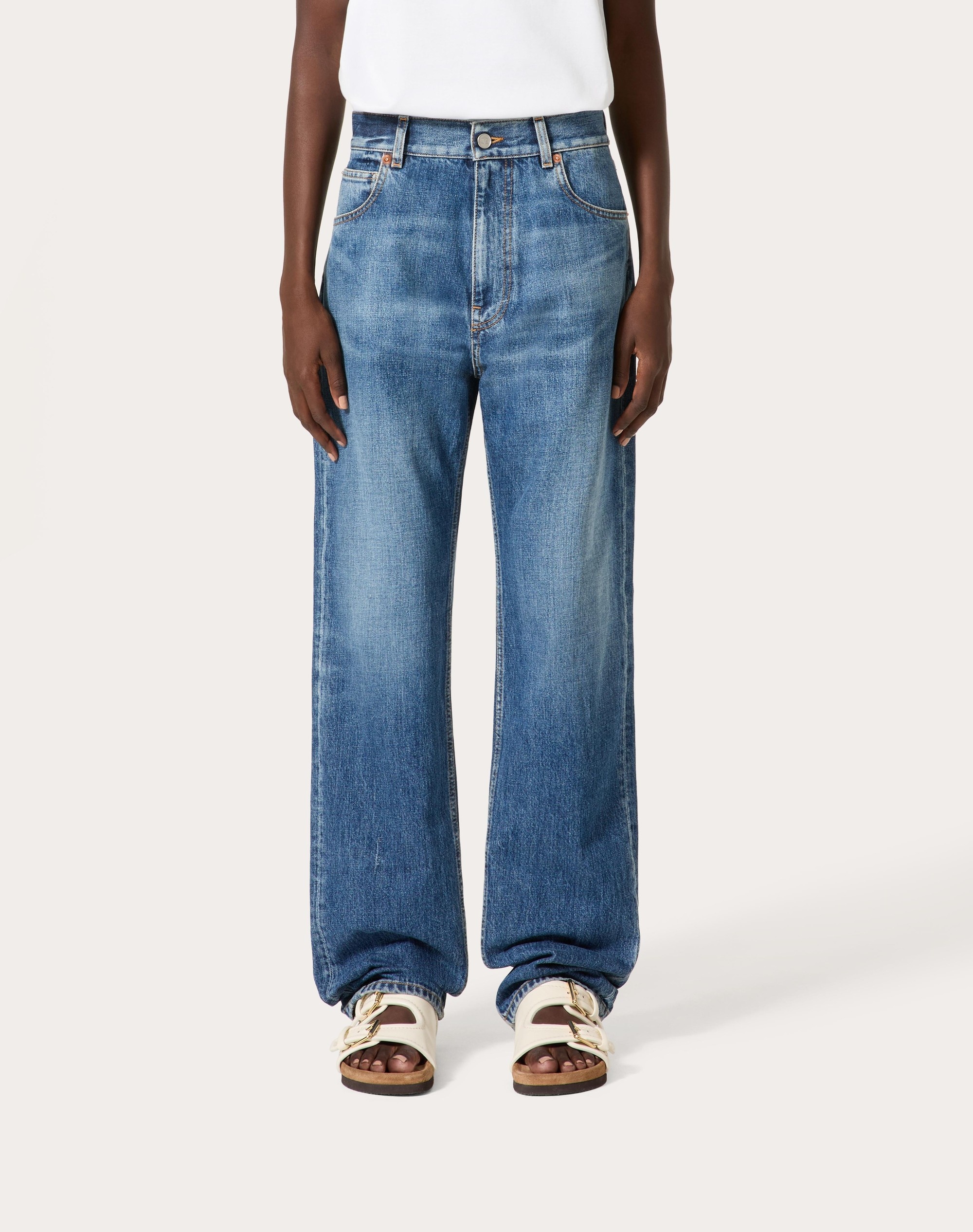 MEDIUM BLUE DENIM PANTS - 3