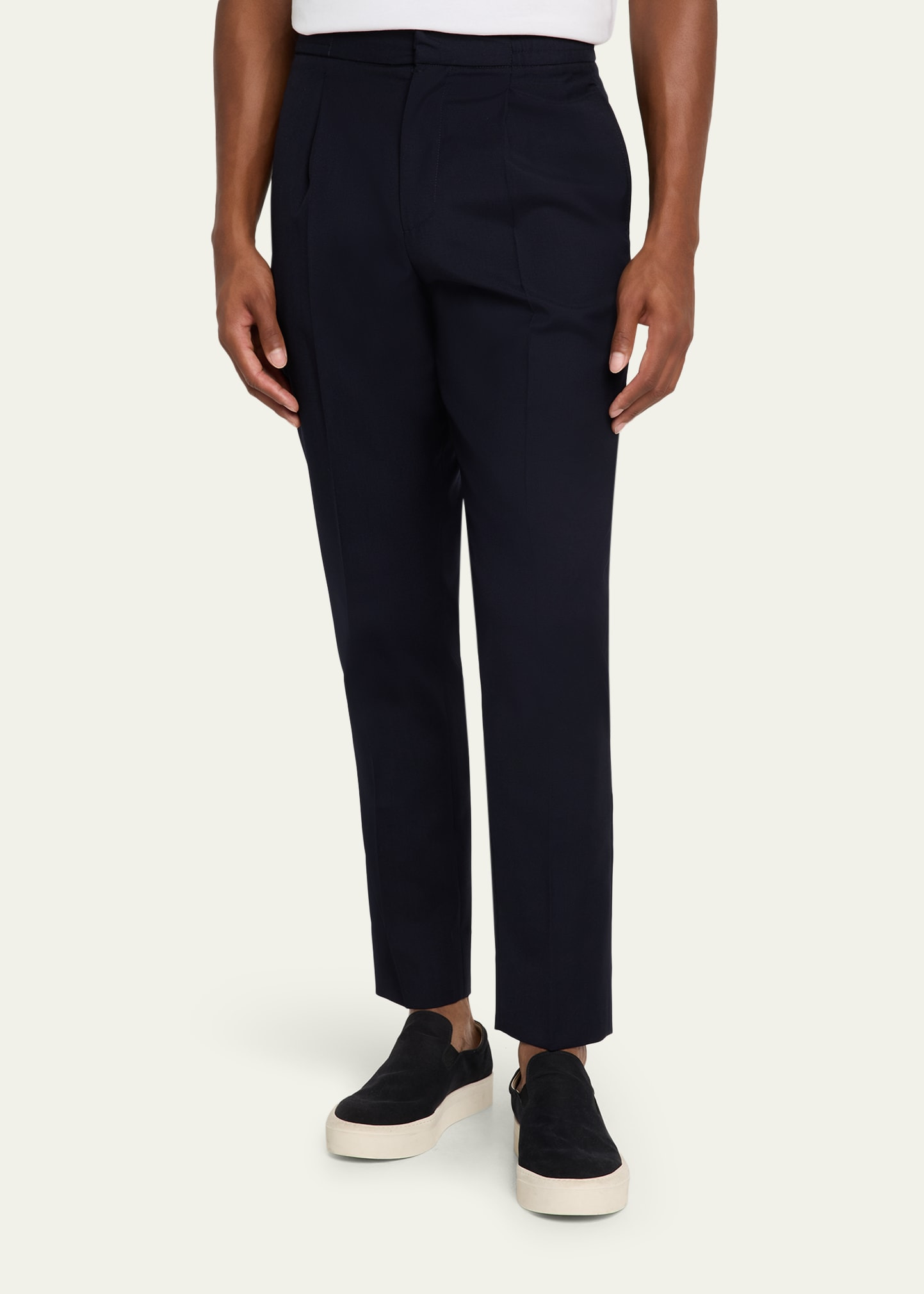 Men's Drew Straight-Fit Pleated Stretch Pants - 4