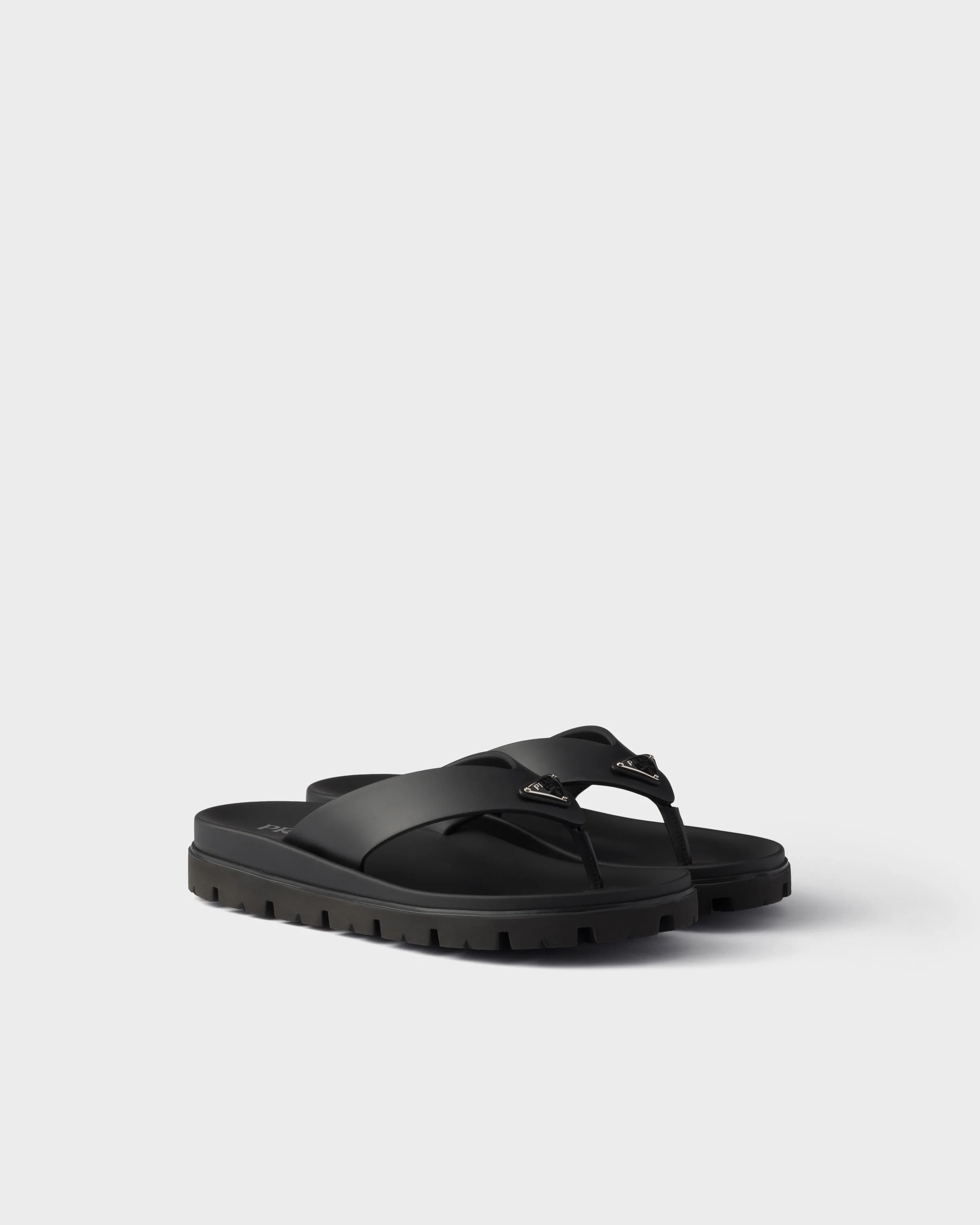 Rubber thong sandals - 1