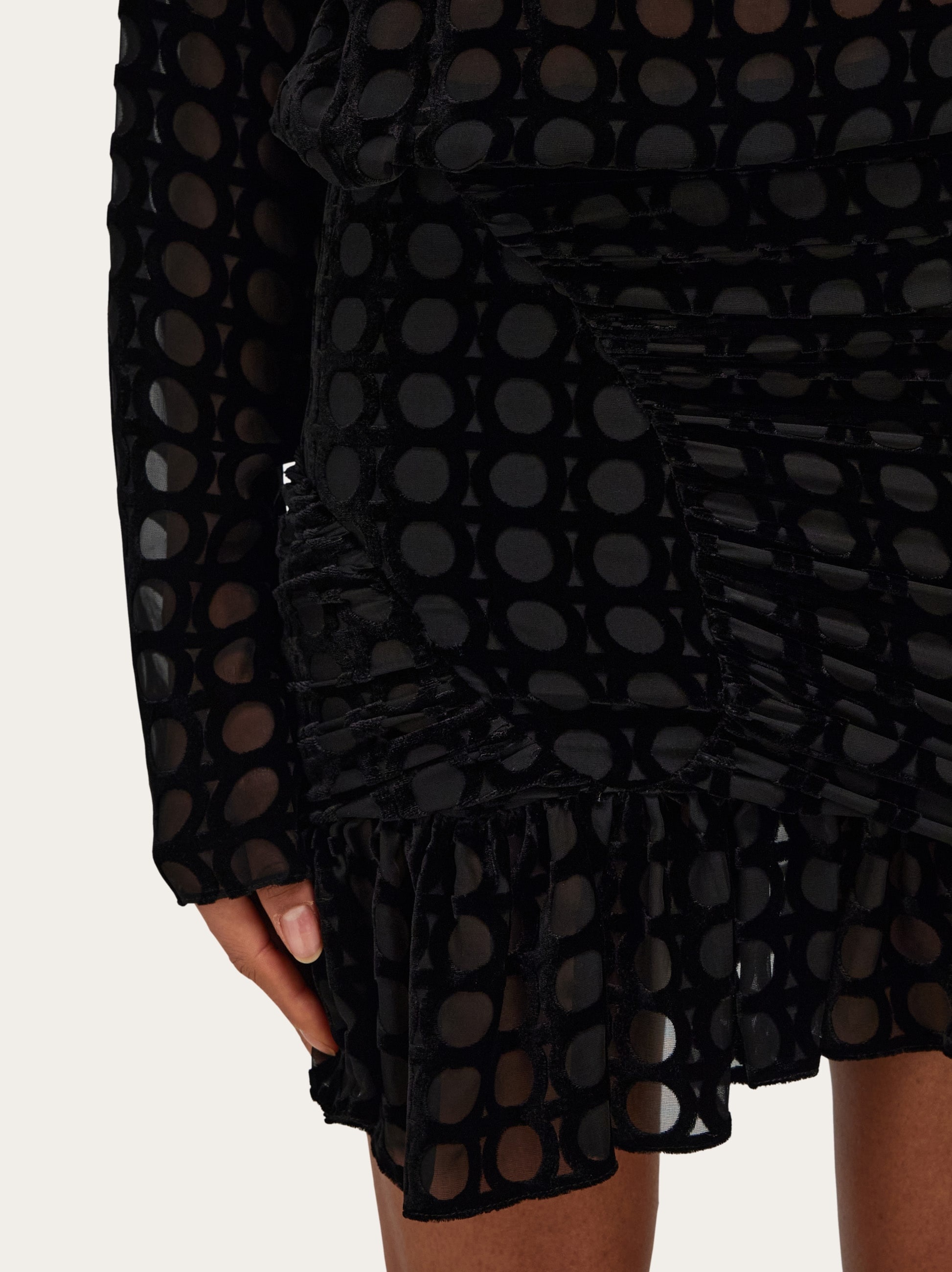 Devoré velvet mini dress - 5