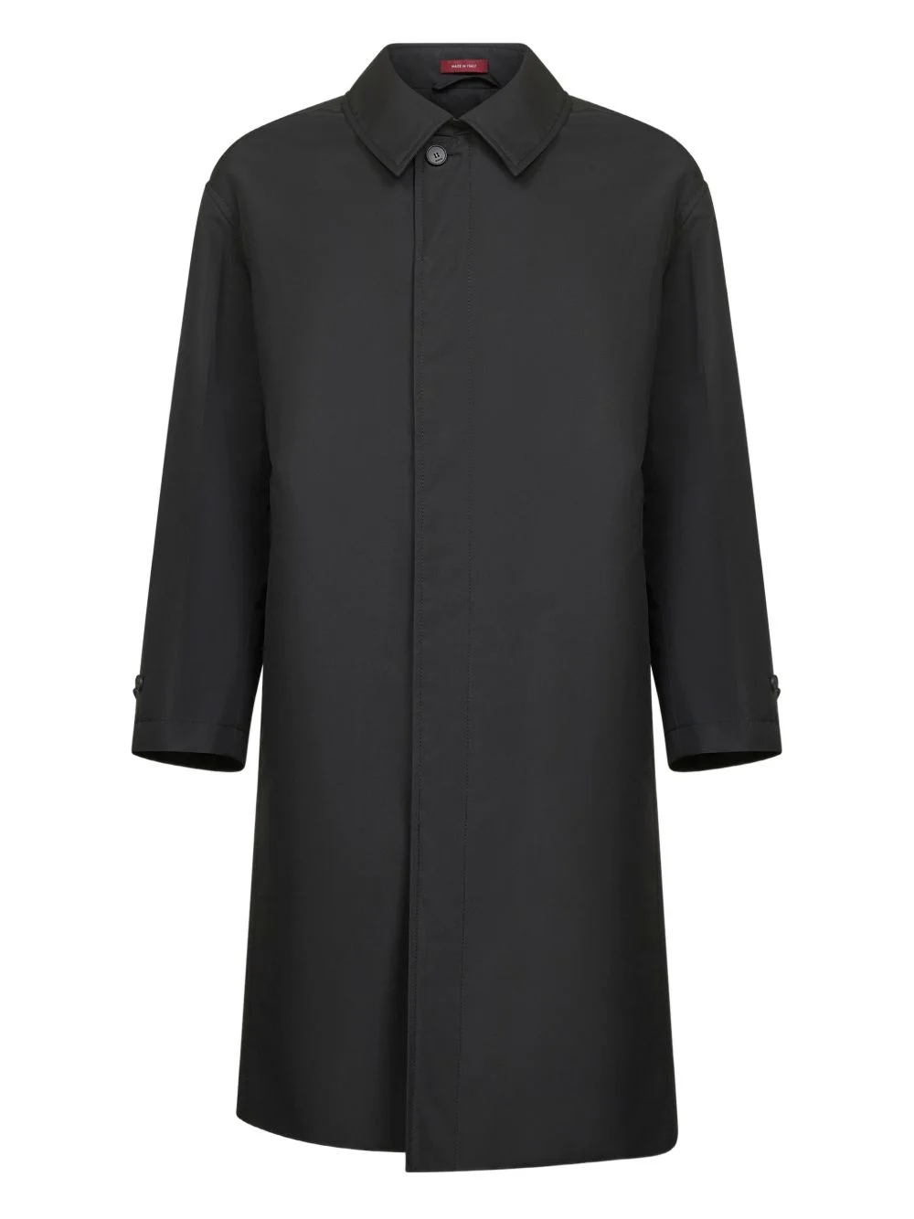 buttoned poplin coat - 1