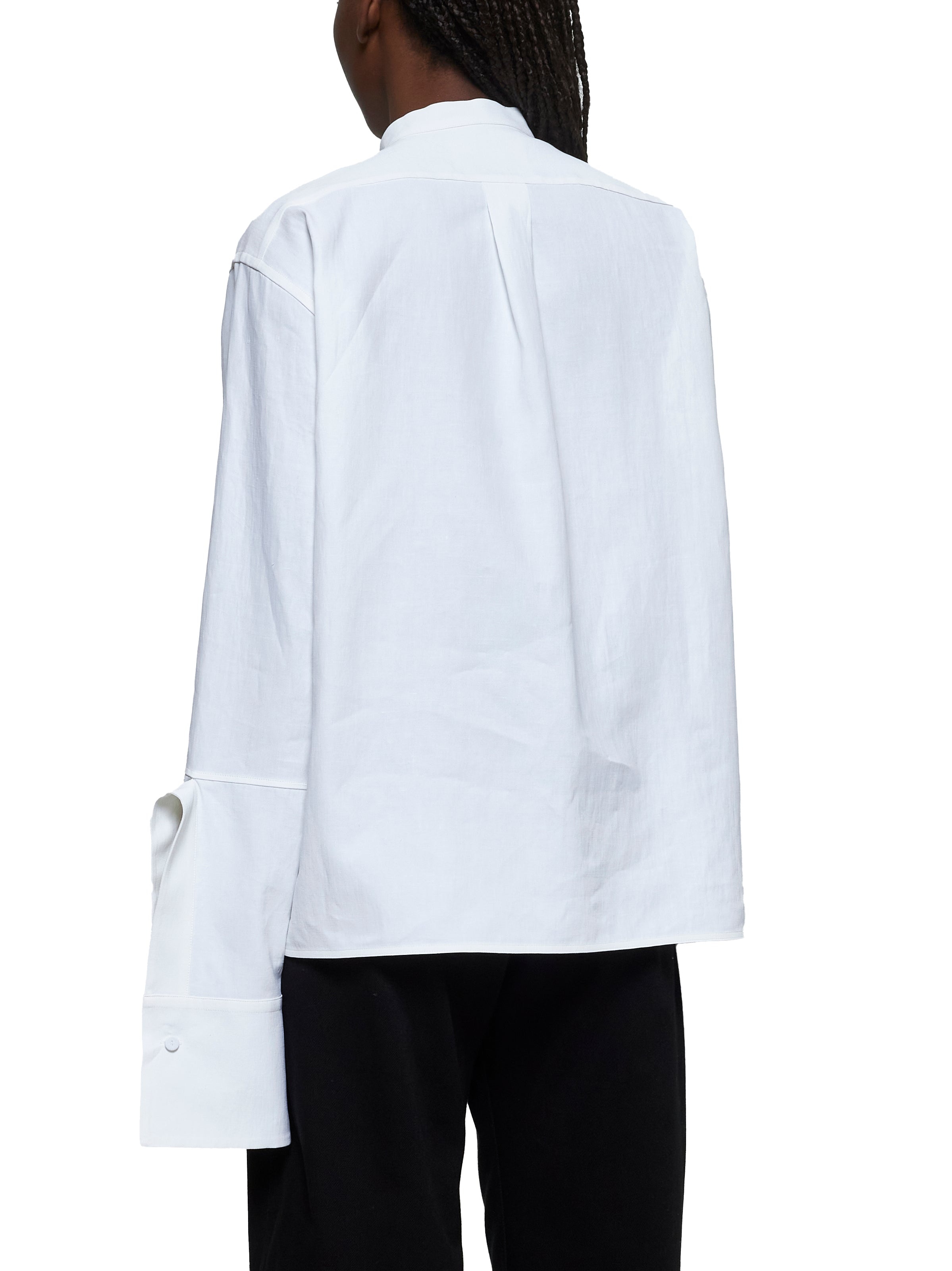 White linen boxy shirt - 4
