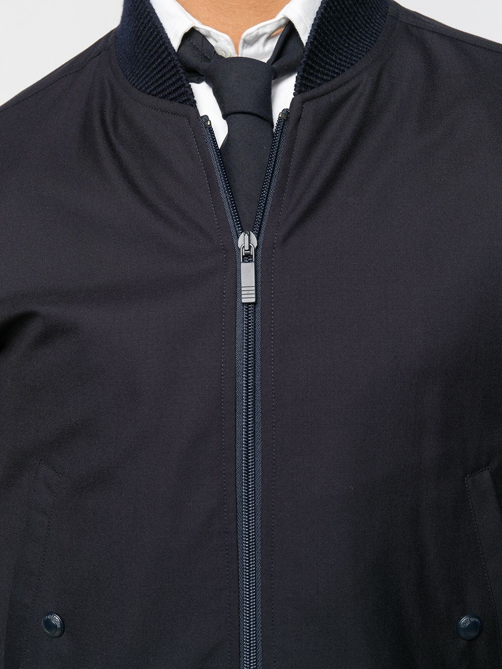 4-Bar plain weave suiting bomber jacket - 5