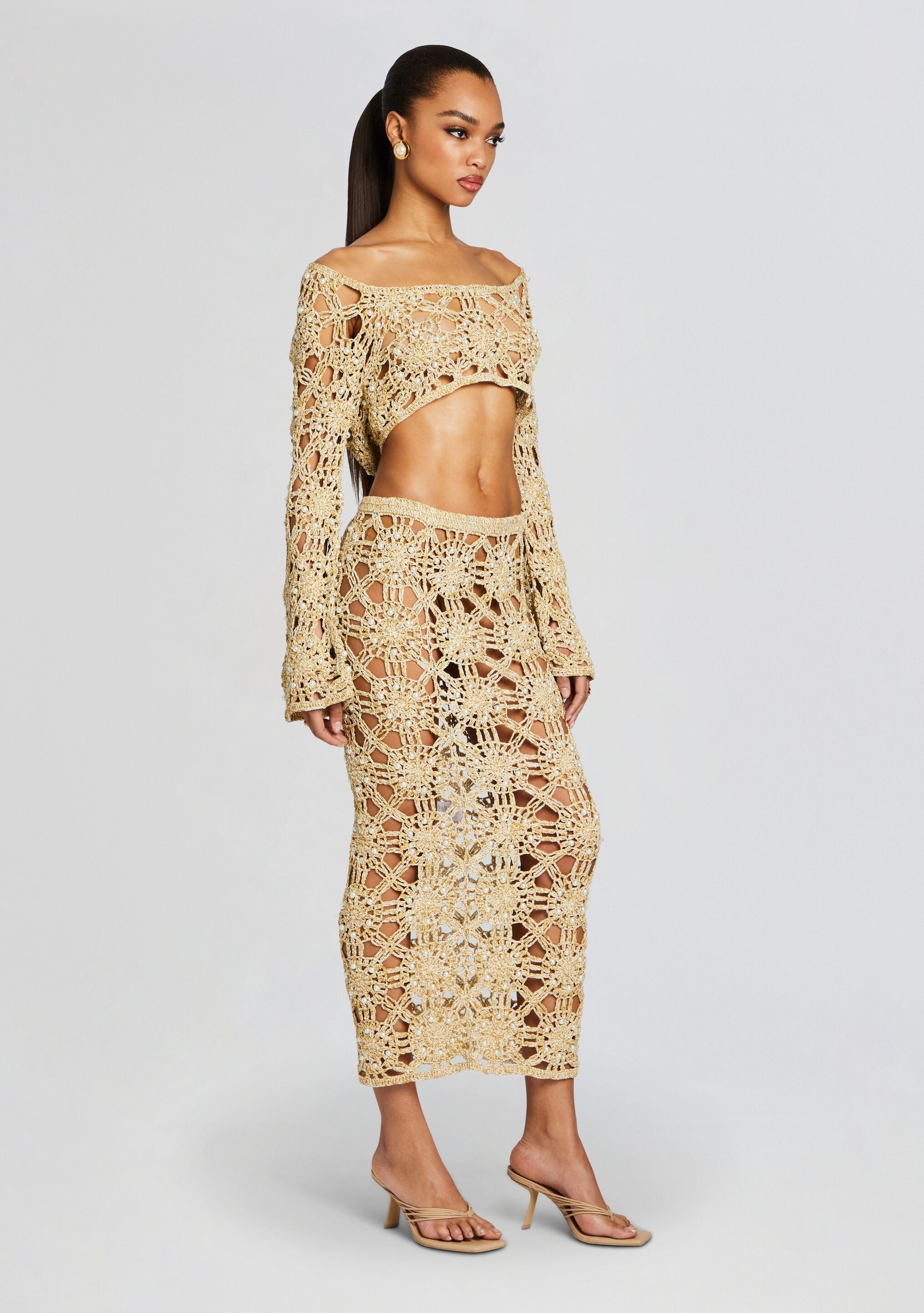 SOFIE KNIT CROCHET SKIRT - 3